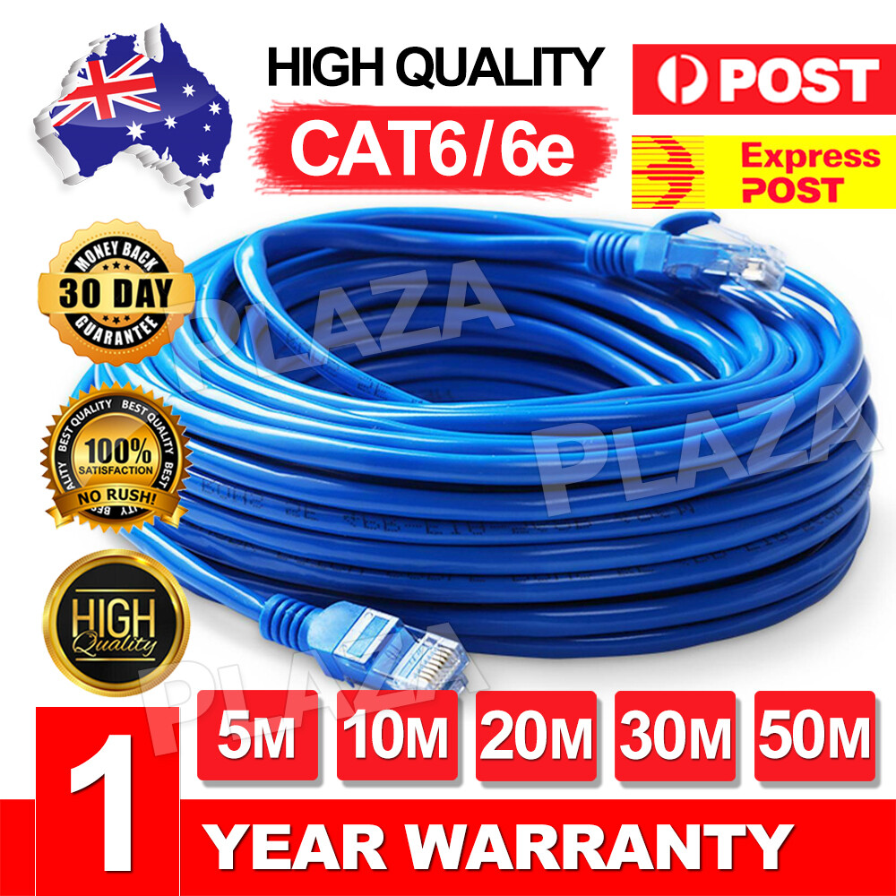 Cat6 Ethernet LAN Network Patch Cable 5M RJ-45-Male Gold Plated 100M/1000Mbps