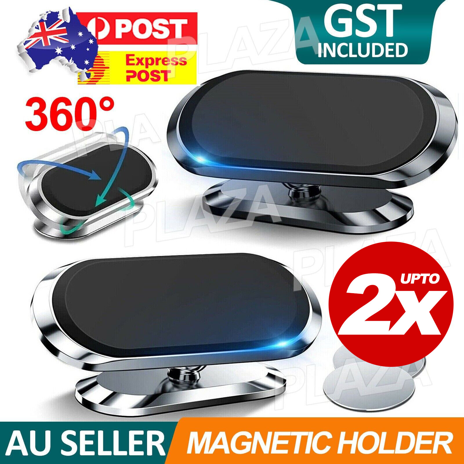 Magnetic Car Phone Holder Dashboard Mount Universal iPhone Samsung GPS Black