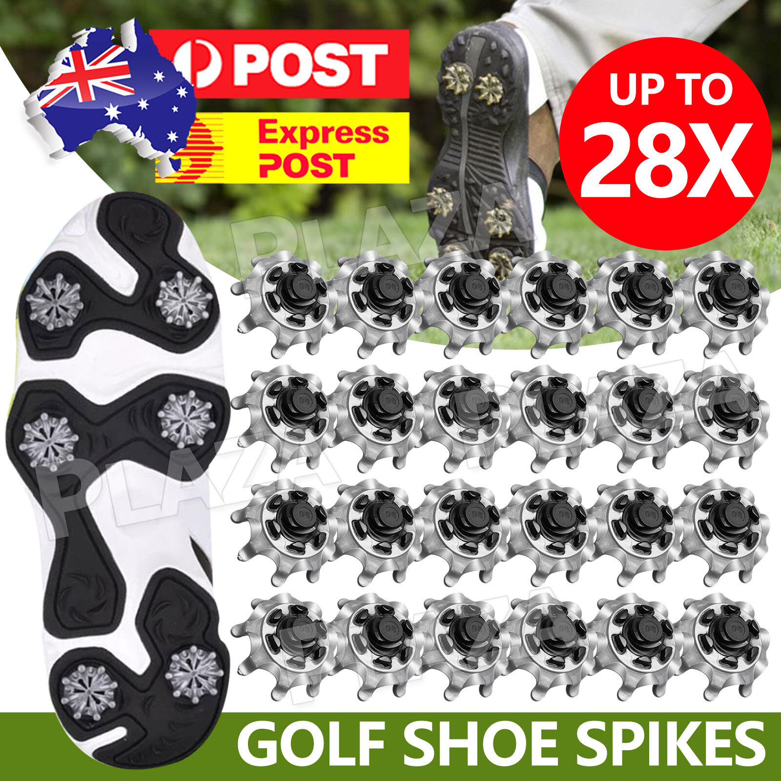 28X Soft Fast Twist Replacement Golf Shoe Spikes TPU Tri-Lok Footjoy 2.7x1.2CM