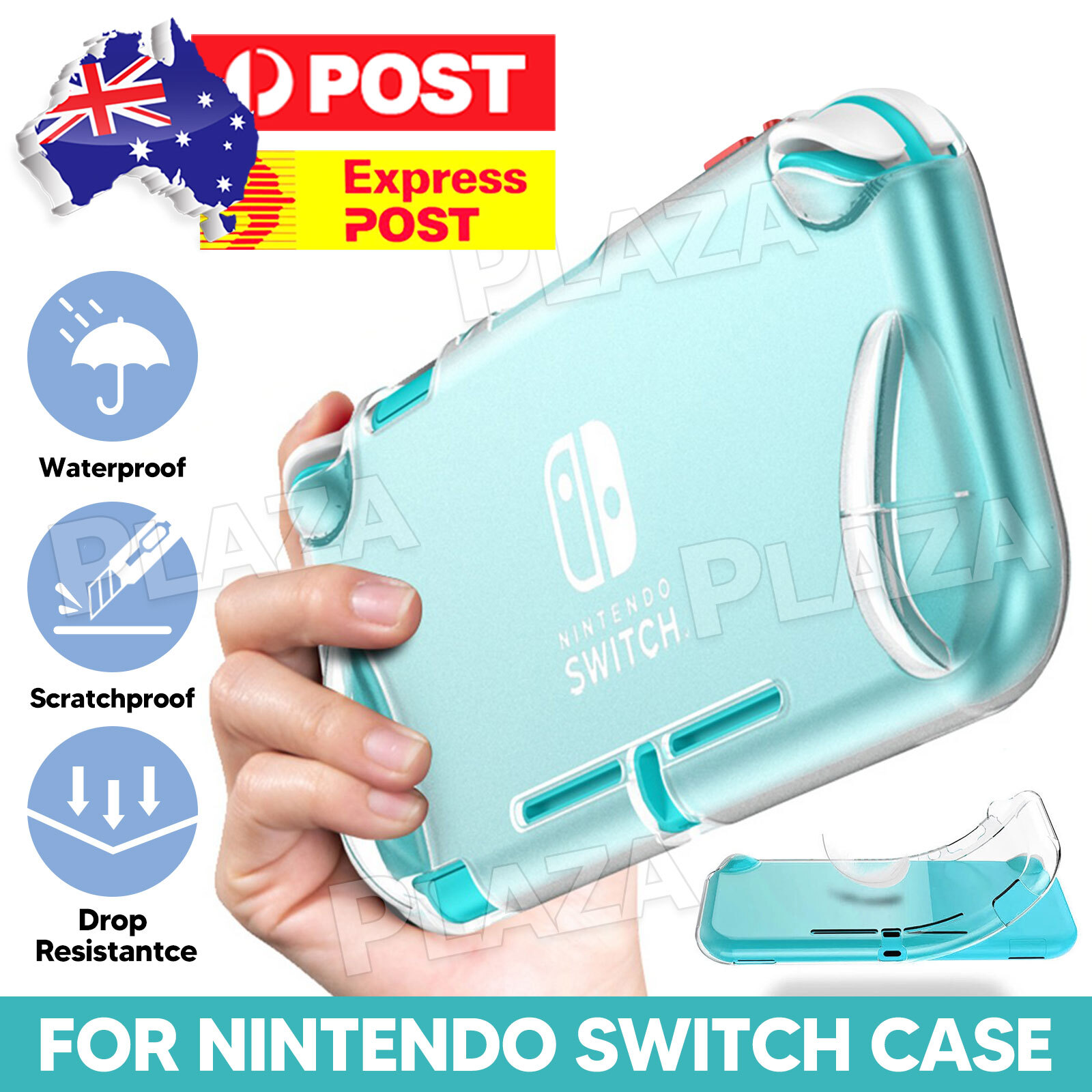 Nintendo Switch Lite Clear Shockproof Protective Cover Precision Cutouts 2019