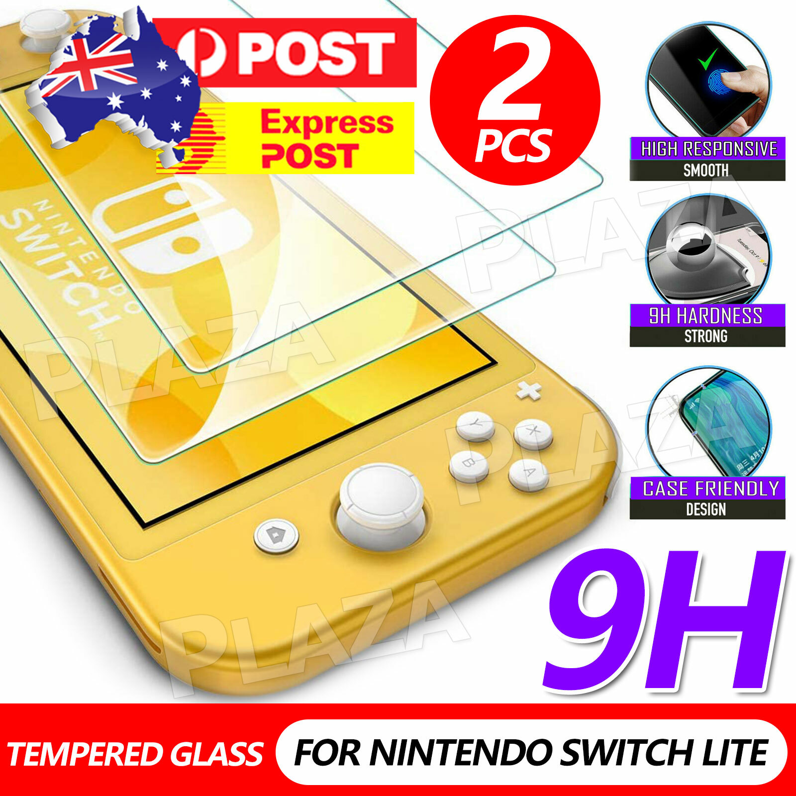 2x Nintendo Switch Lite Tempered Glass Screen Protector Clear Anti-Scratch Film