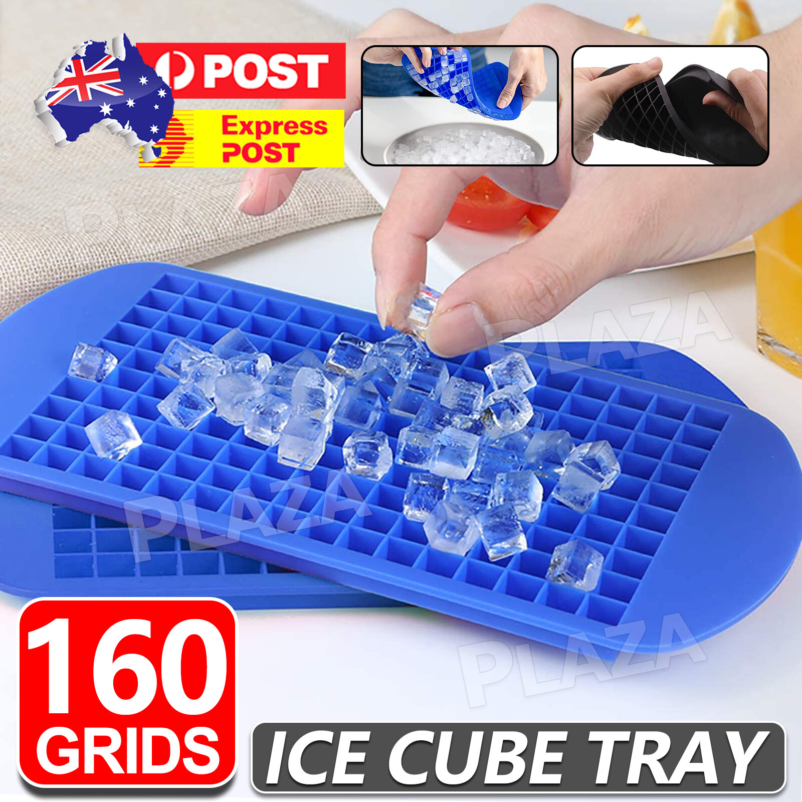 160 Silicone Mini Ice Cube Tray Mould 24 12 1cm Black Food Grade Baking Mold