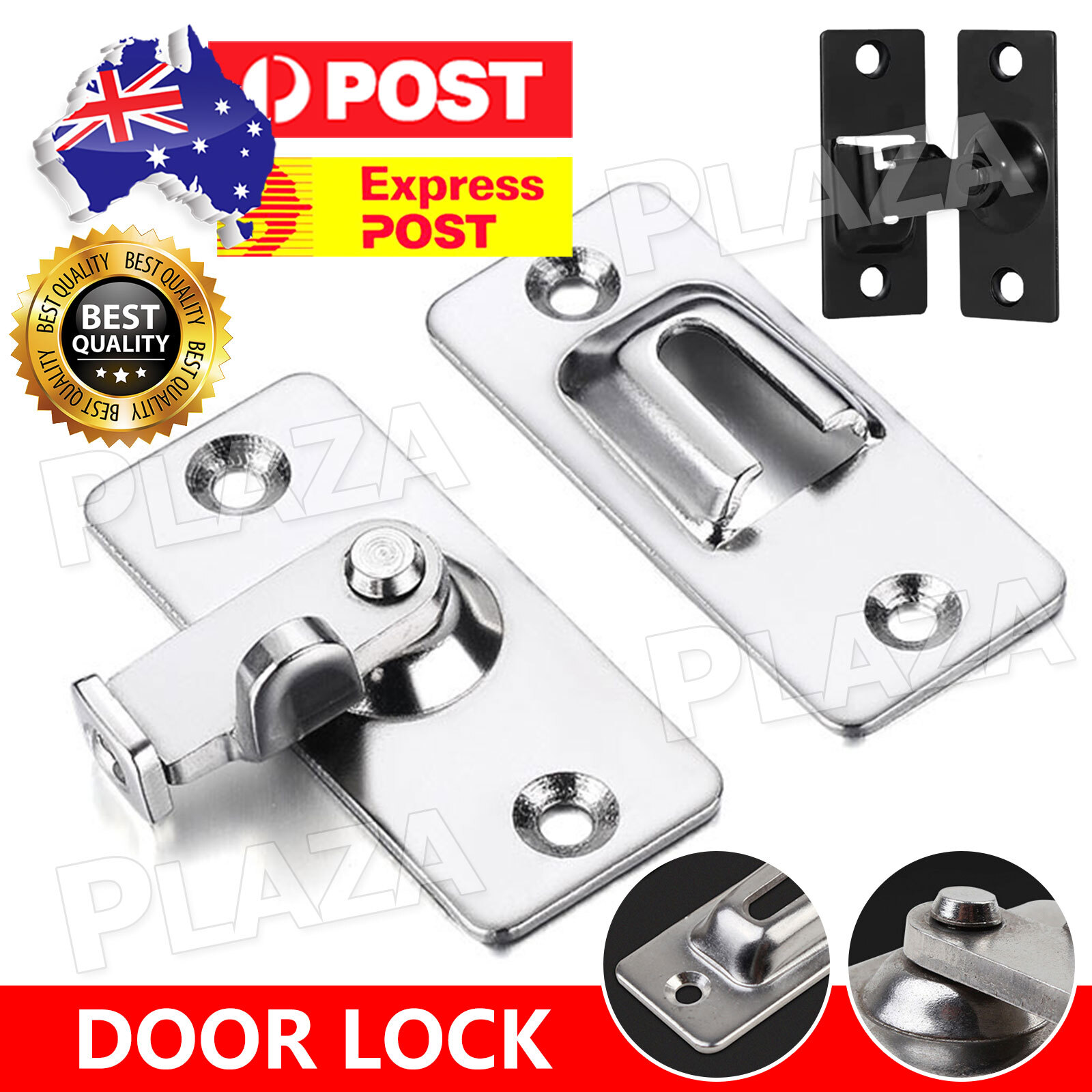 Stainless Steel 90 Degree Barrel Latch Door Lock Hasp Barn Door Right Angle