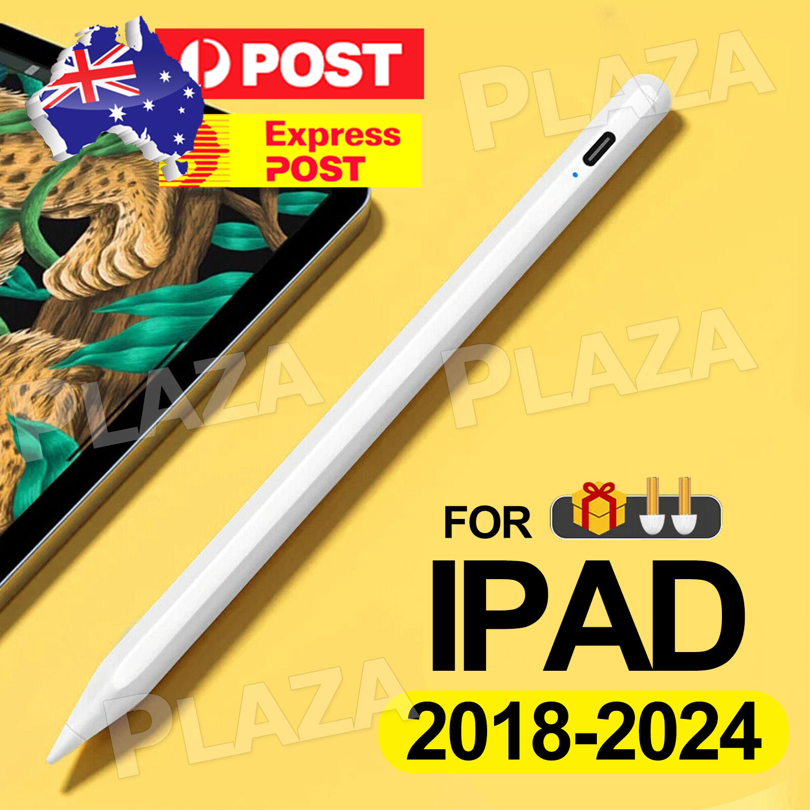 Active Stylus Pen For iPad/iPad Pro 2018-2024 White Magnetic Palm Rejection