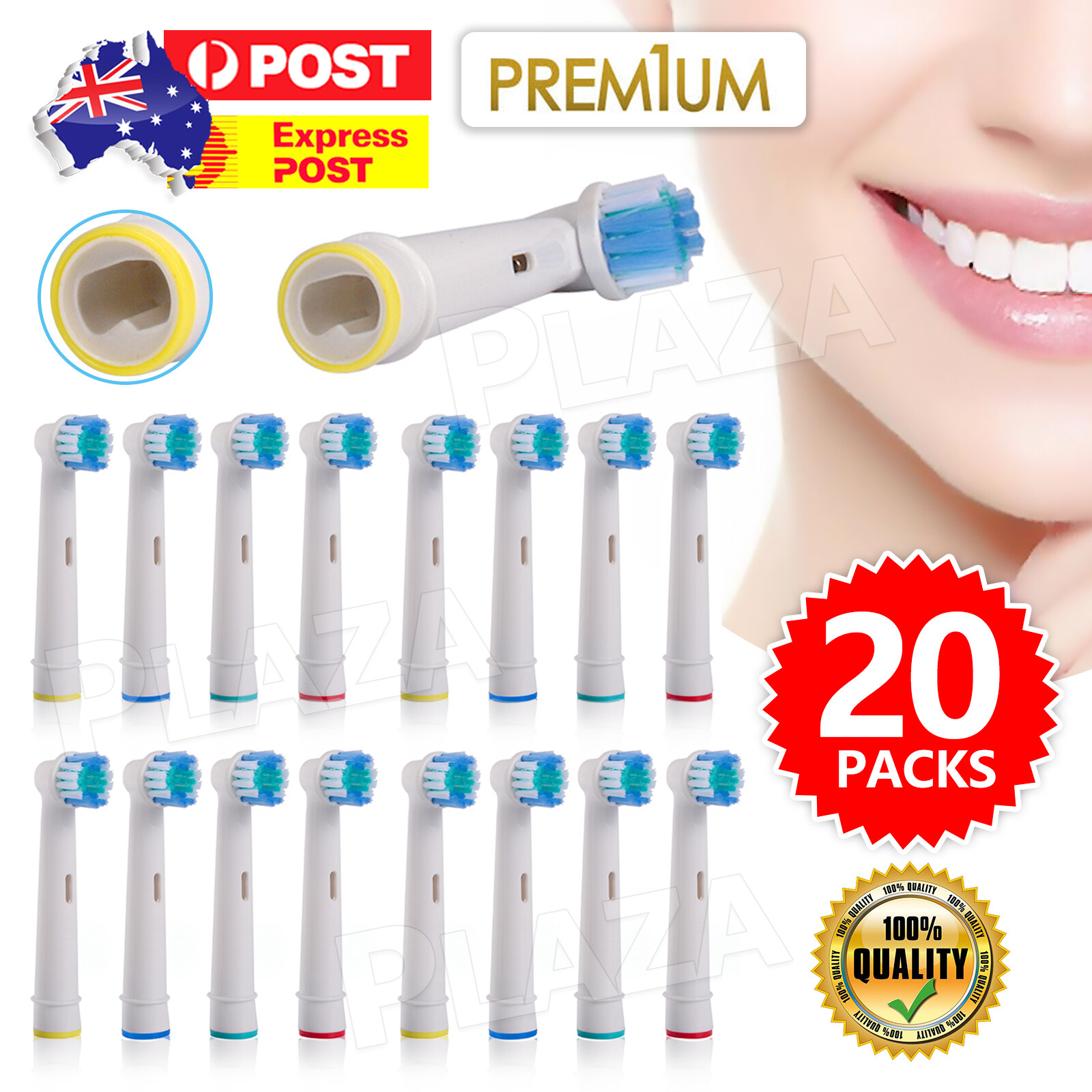 20PCS Oral-B Replacement Toothbrush Heads Nylon Round ProfessionalCare Series