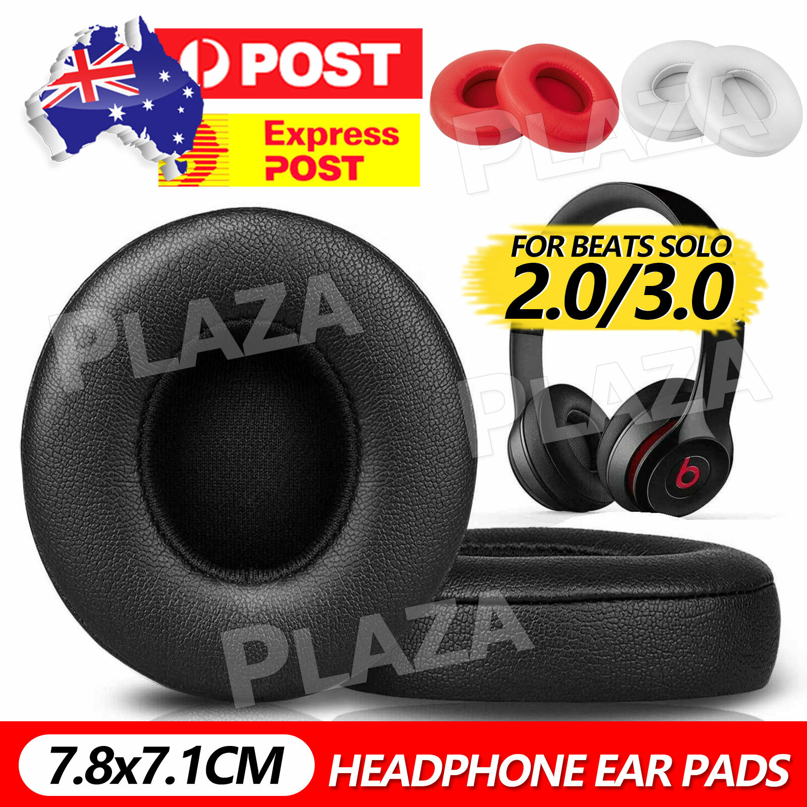 Beats By Dr Dre Solo 2.0/3.0 Replacement Ear Pads Black Pair Wireless/Wired