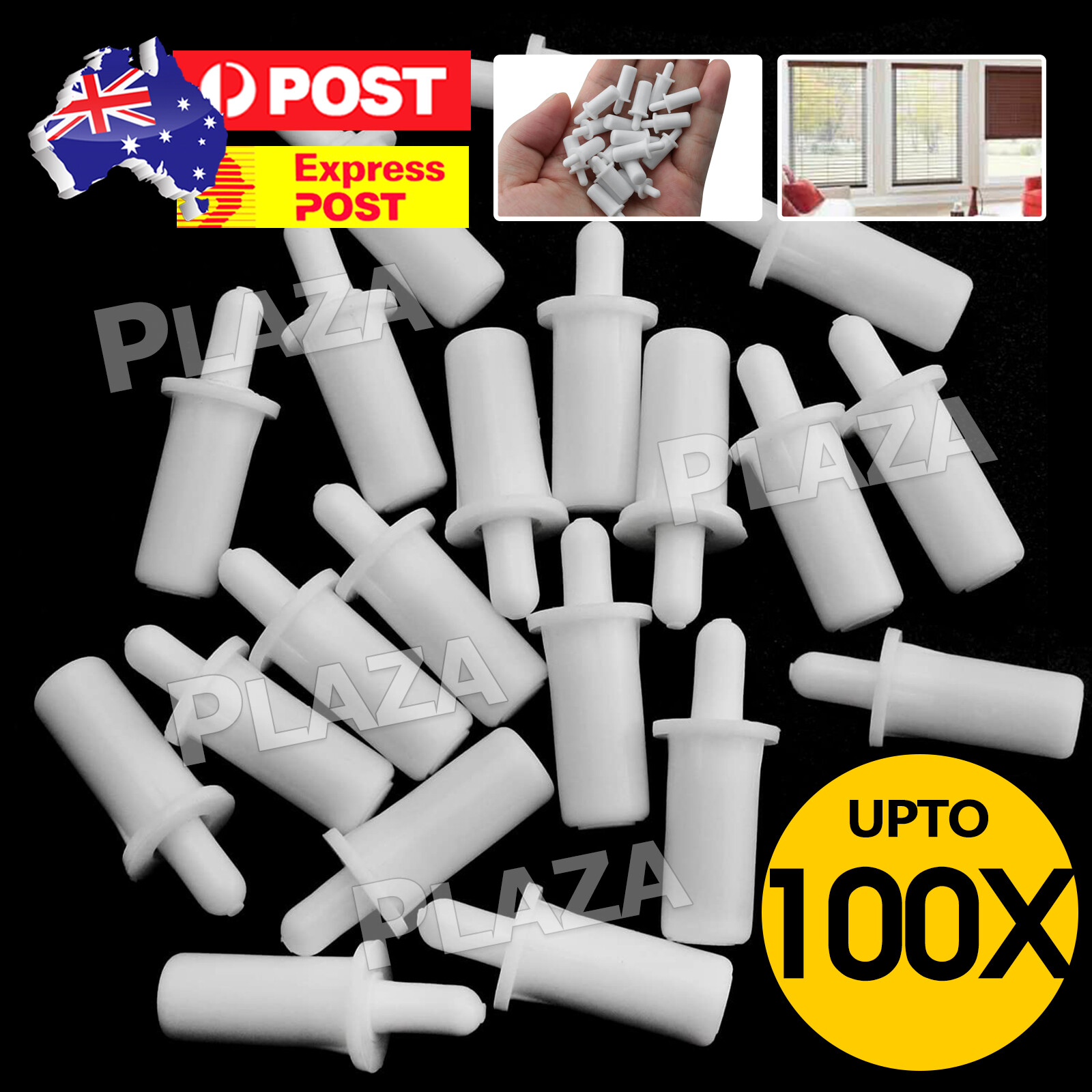 10PCS Spring Loaded Plantation Shutter Louver Repair Pins White Plastic 2cm