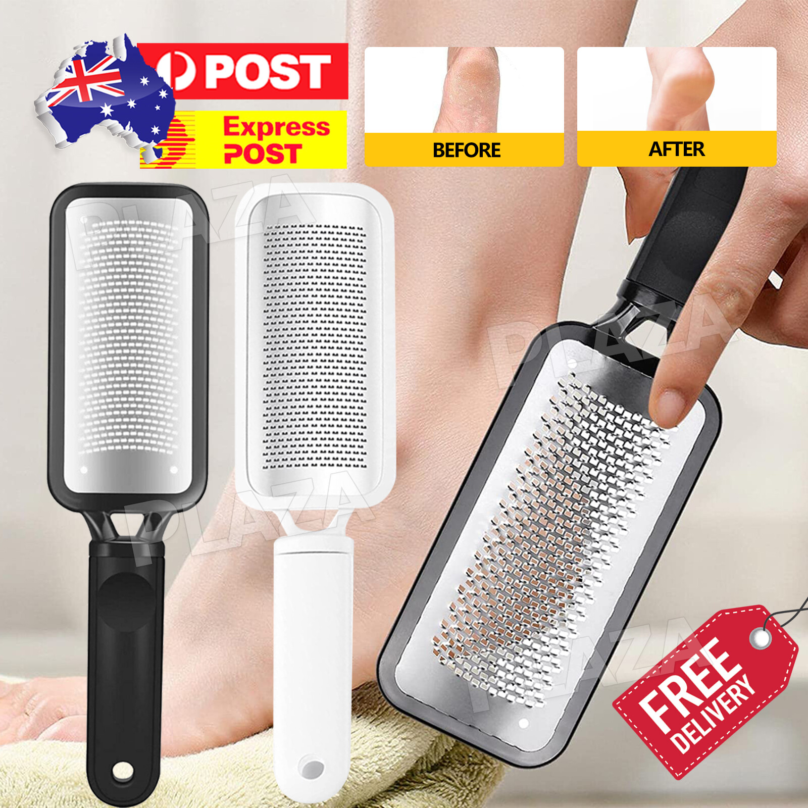 Stainless Steel Foot Rasp Pedicure Callus Remover Hard Skin Wet Dry 270 mm Black
