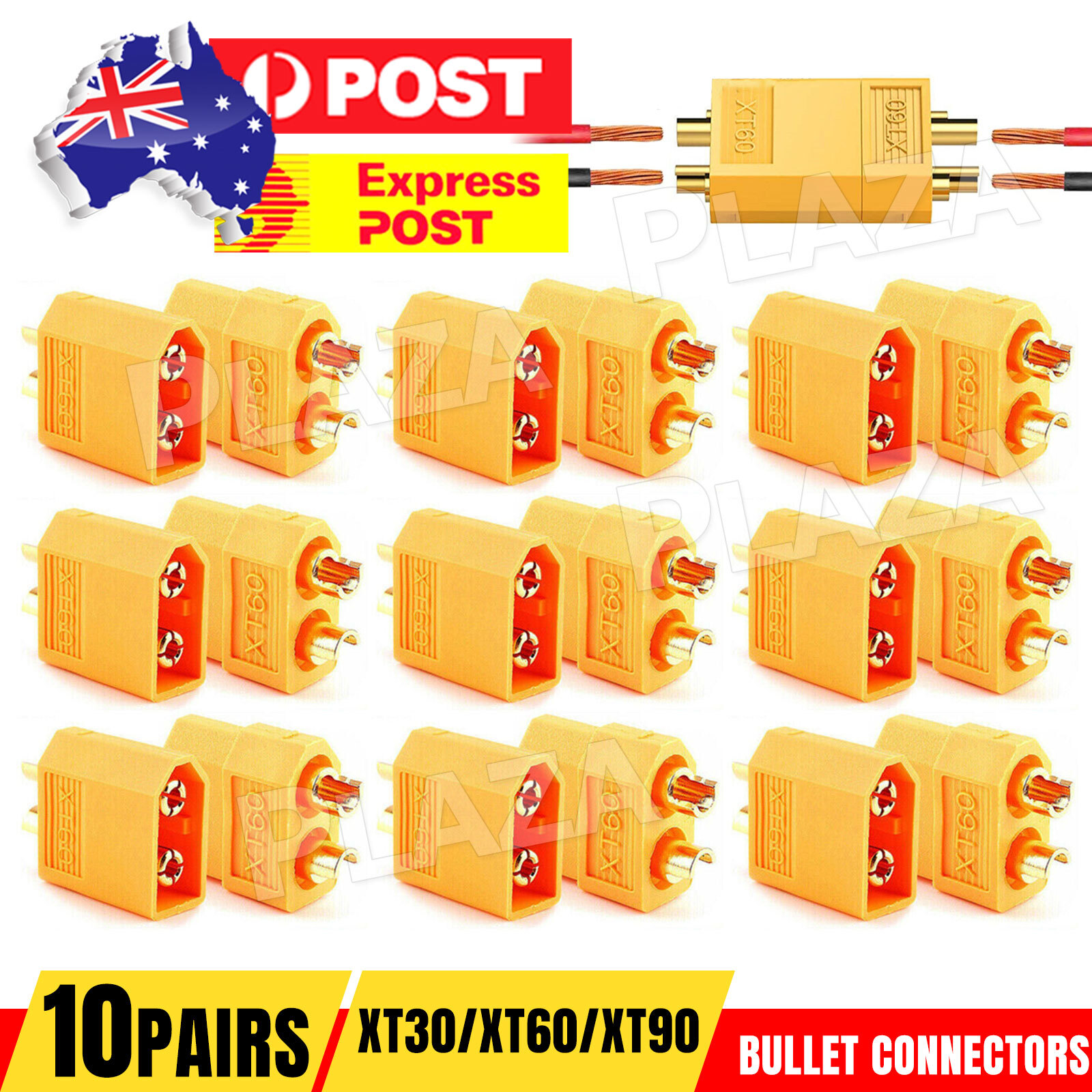 XT30 XT60 XT90 Bullet Connector Plug Male Female 10Pairs 20PCS Lipo Battery