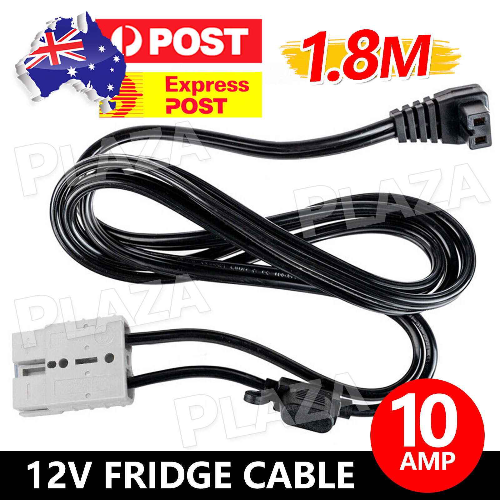 Kings 12v Fridge Cable C11 Connector 50A Anderson-Style Plug 1.8M 14AWG 15A Fuse