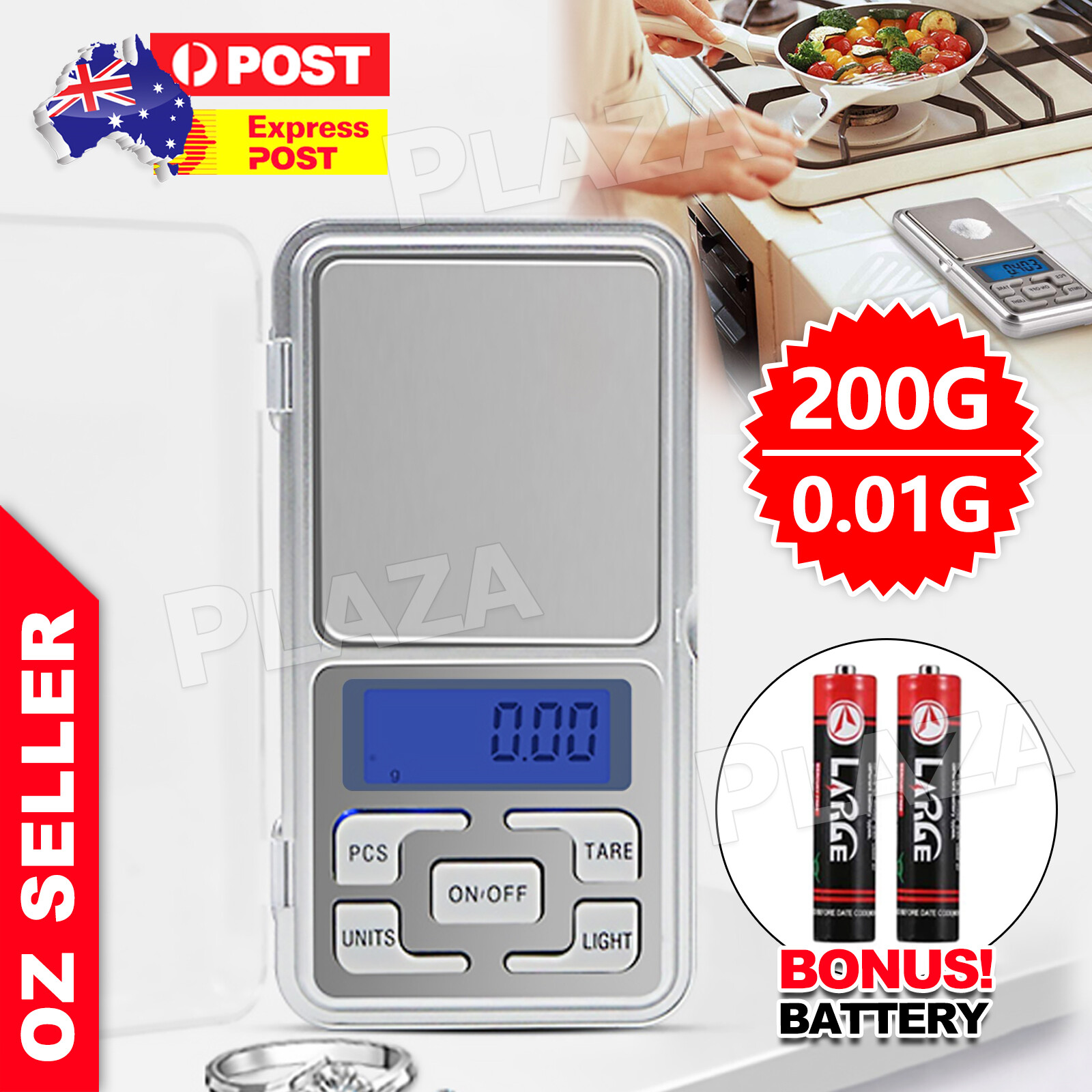 Mini Digital Pocket Scale 200g 0.01g Precision Jewellery Electronic LCD Tare