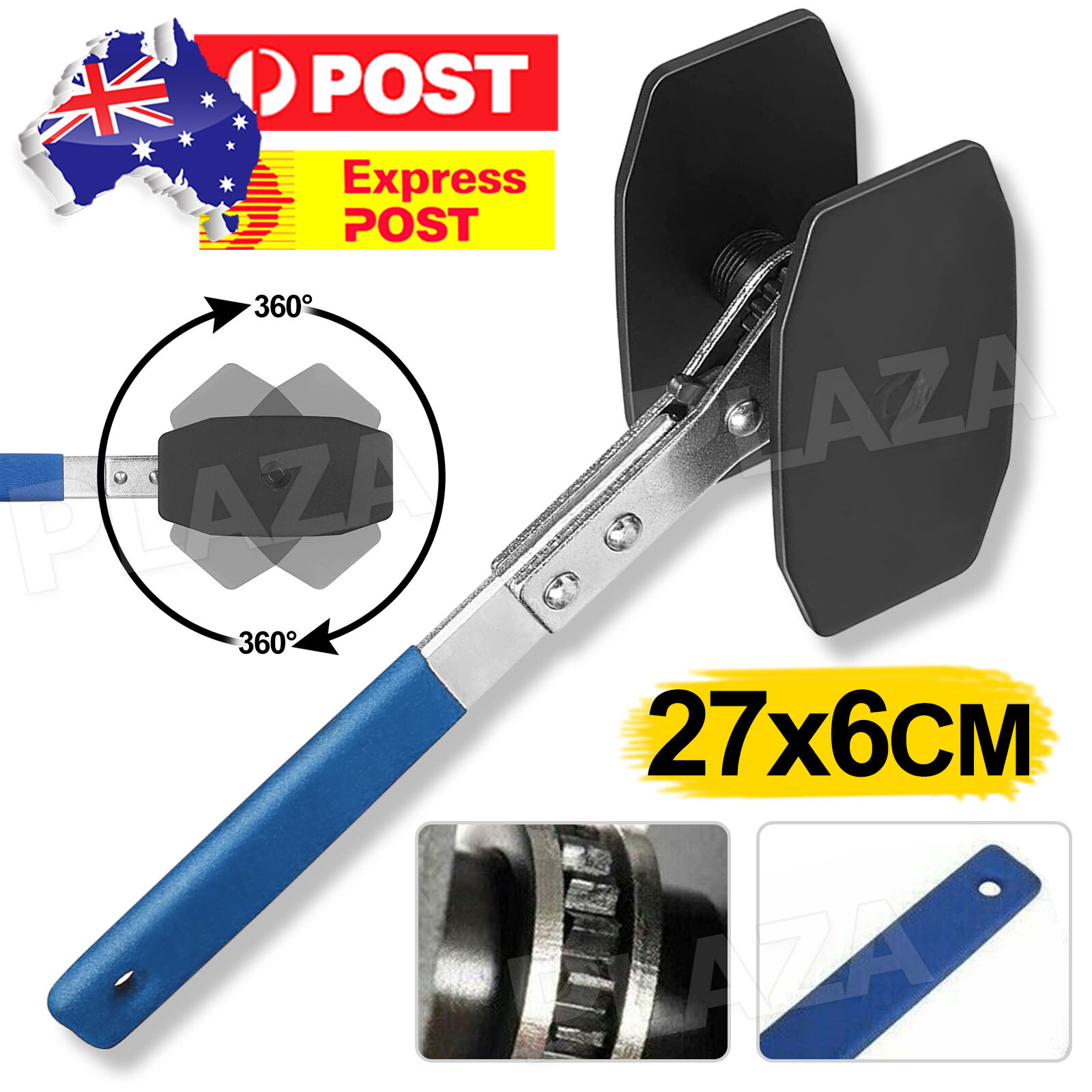 Ratchet Disc Brake Caliper Piston Spreader Separator Press Tool 27x6CM Blue