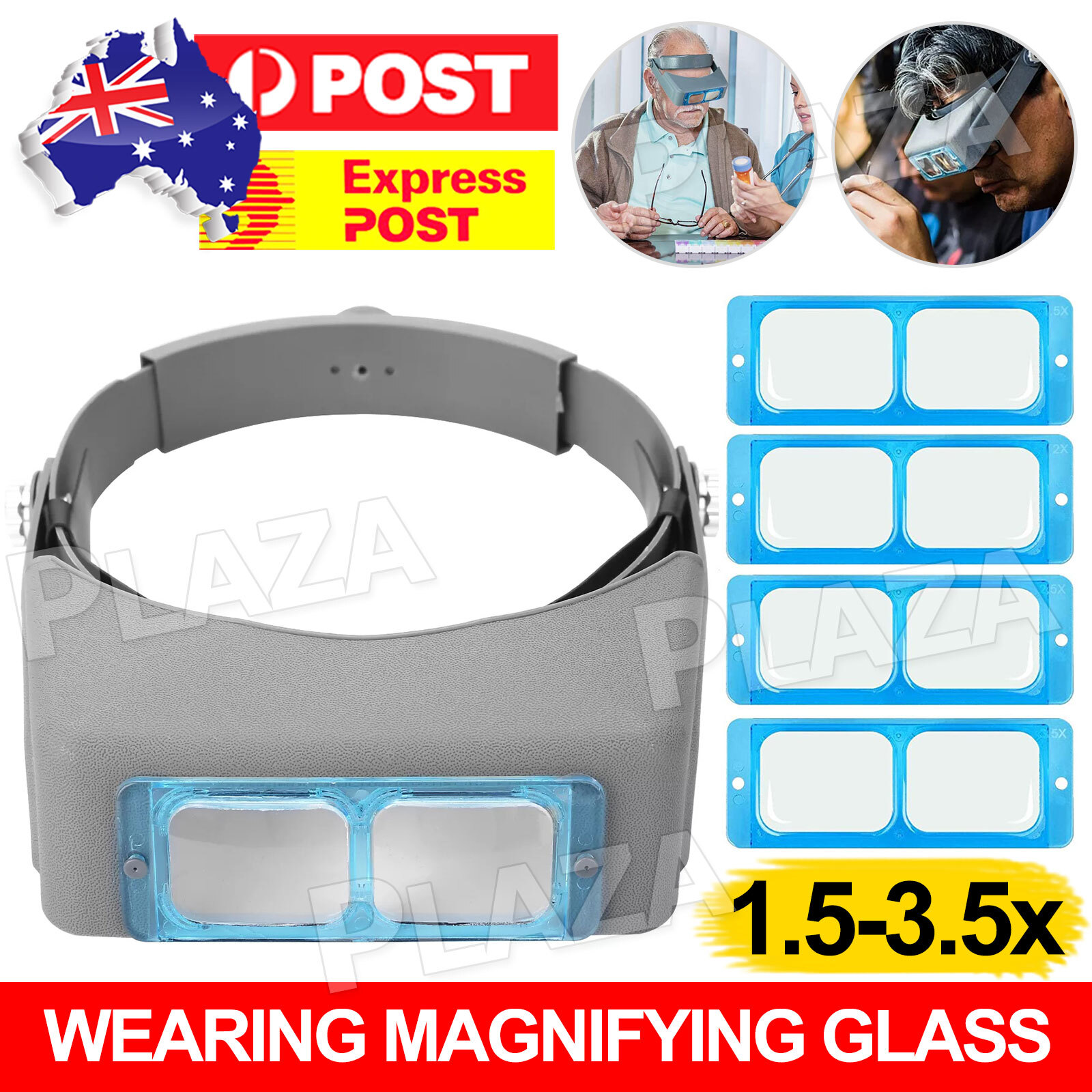 Headband Magnifier Interchangeable Optical Glass Lenses 1.5 2.0 2.5 3.5 Jewelry
