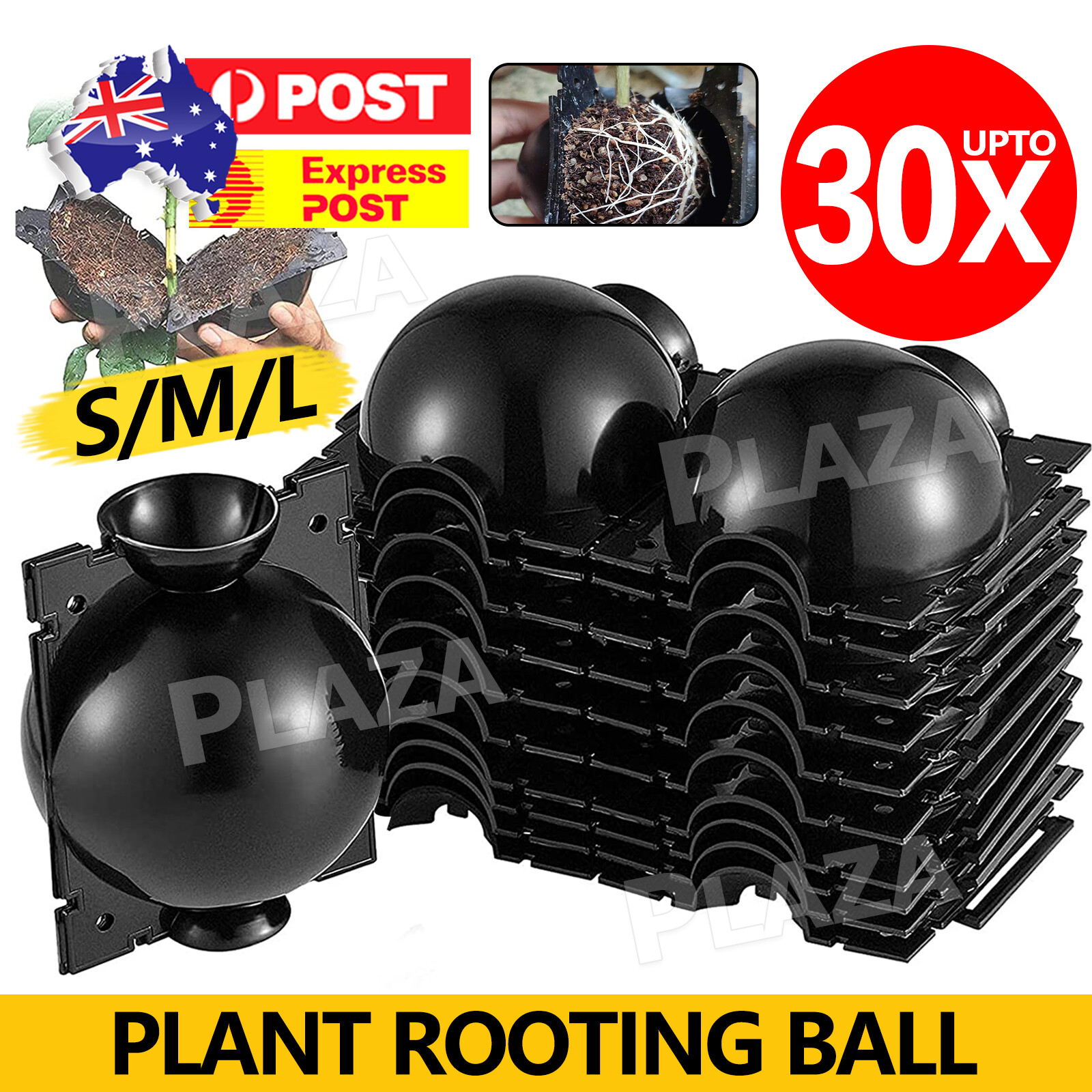 10Pcs Plant Air-Layering Propagation Pod Grafting Box Black 5CM Reusable Plastic