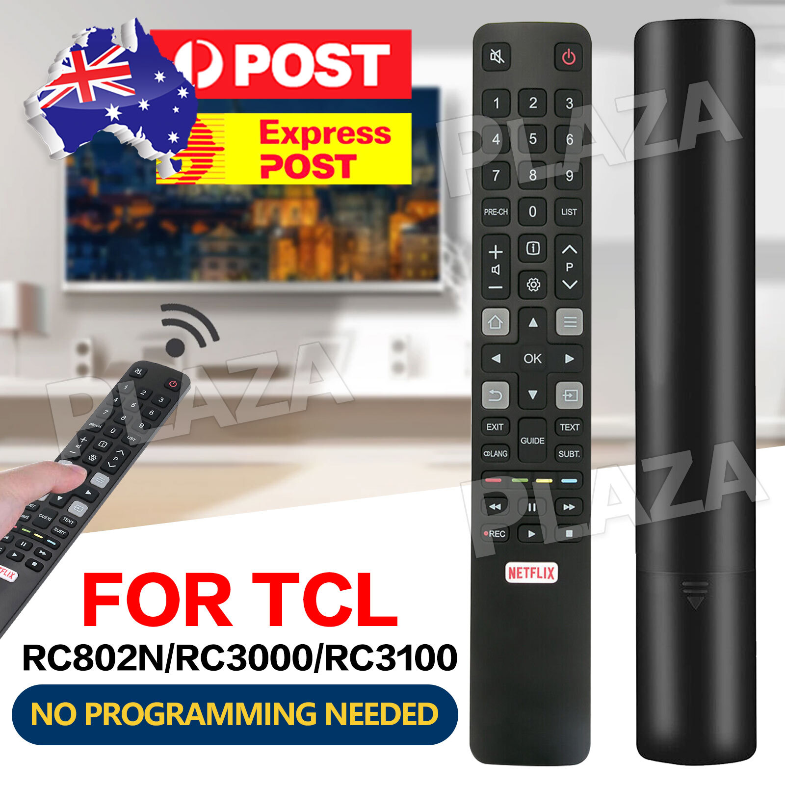 TCL RC802N TV Remote Infrared Black 10m For C2 P20 X2US Series 49C2US 55C2US
