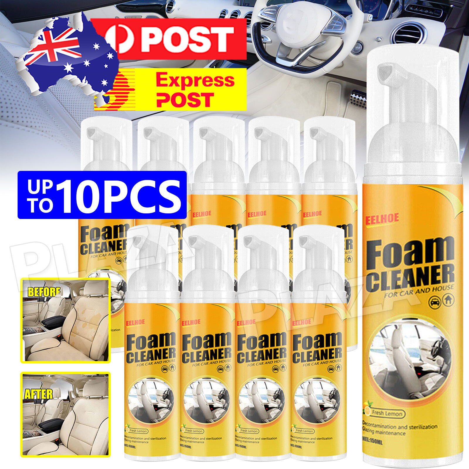 Multi-purpose Car & House Foam Cleaner 150ML Interior Vinyl Leather Plastic UV