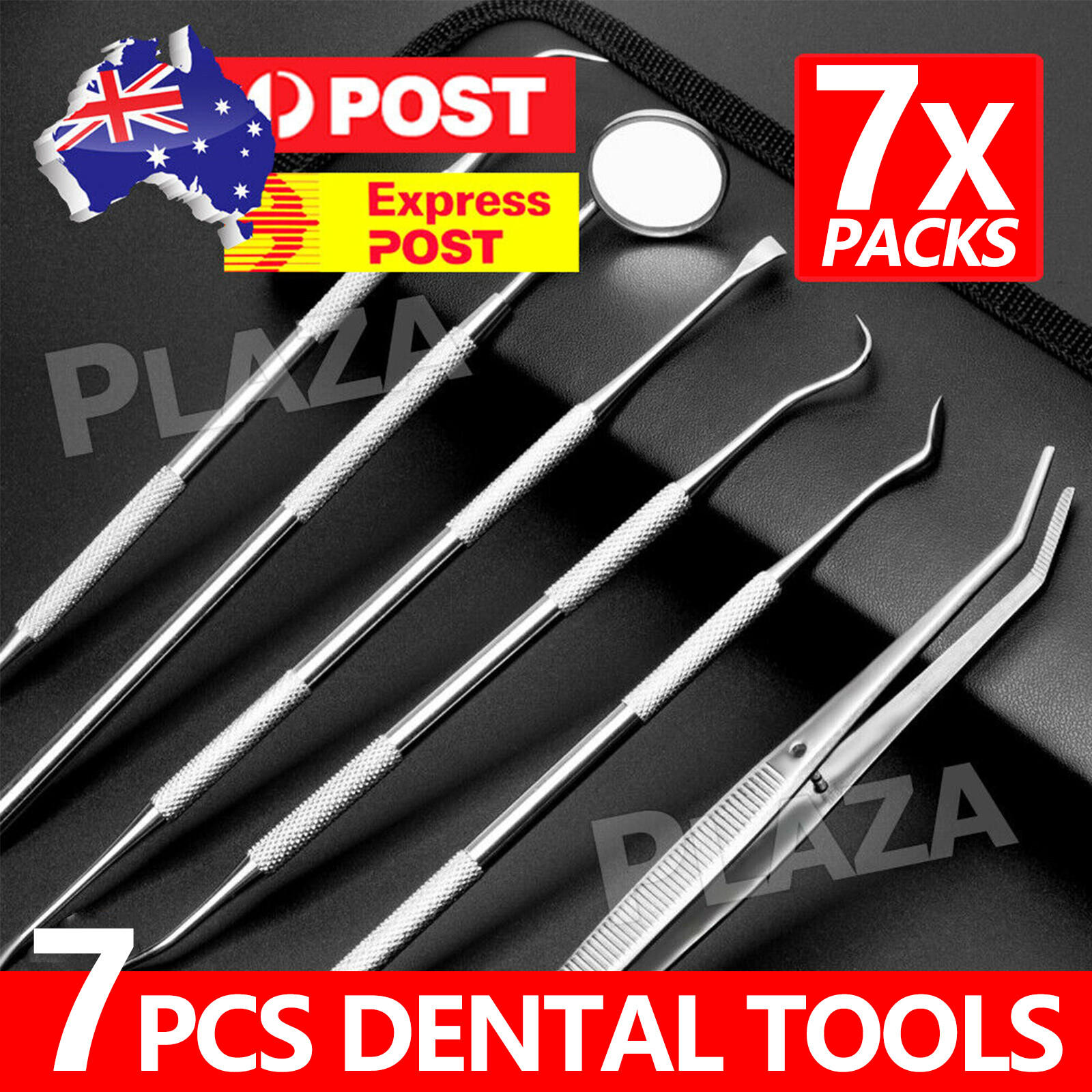 7Pcs Dental Cleaning Kit Medical Grade Stainless Steel tartar calculus Picks