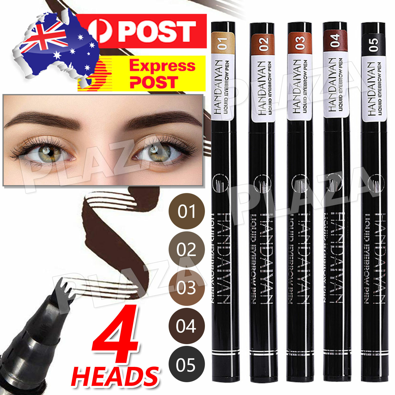 HANDAYAN Liquid Eyebrow Pen Waterproof 1ML Dark Brown Microblading 3D Tattoo Ink