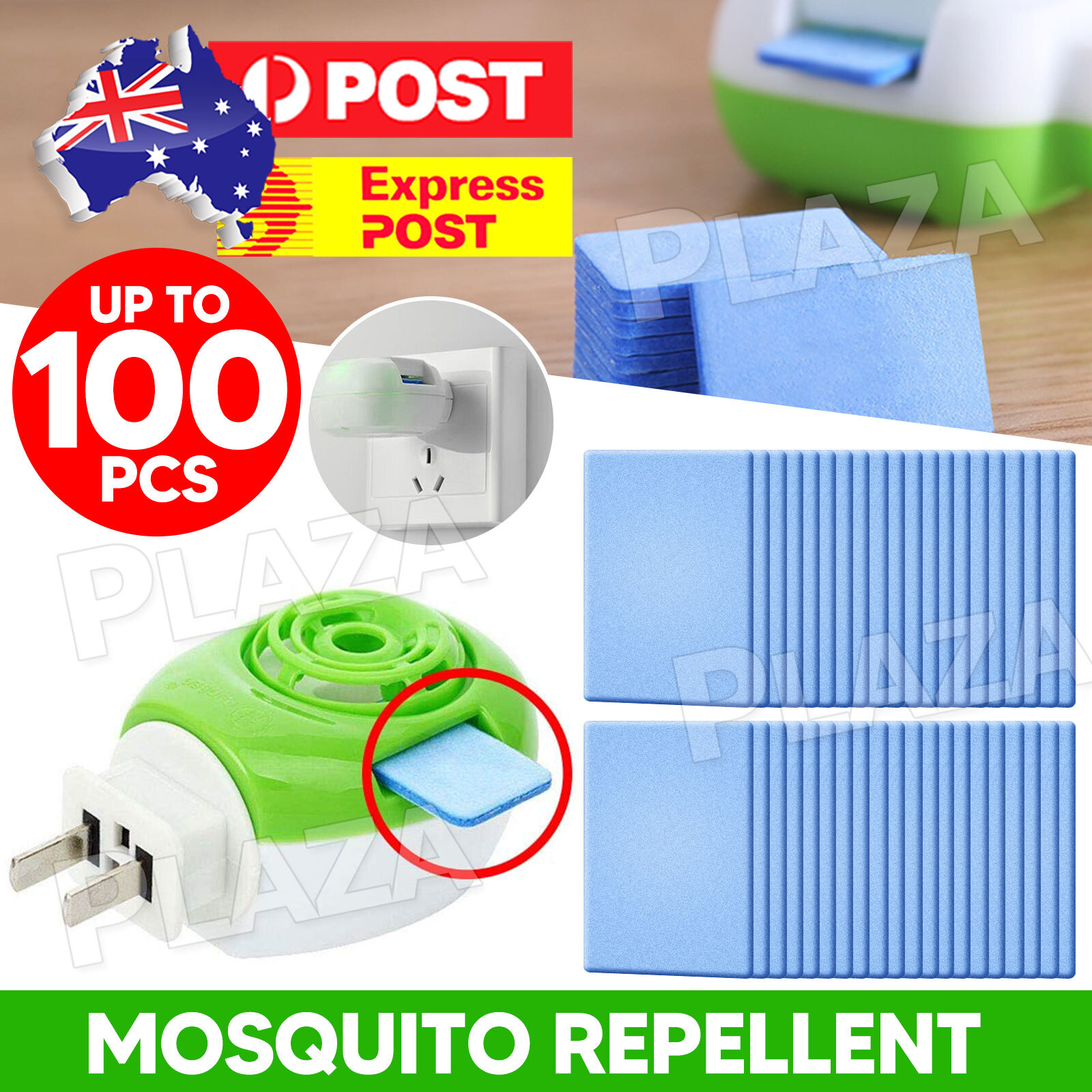 50PCS Mosquito Repellent Tablet Mat Refill Pads Blue 3.5x2.2CM Paper 12 Hours