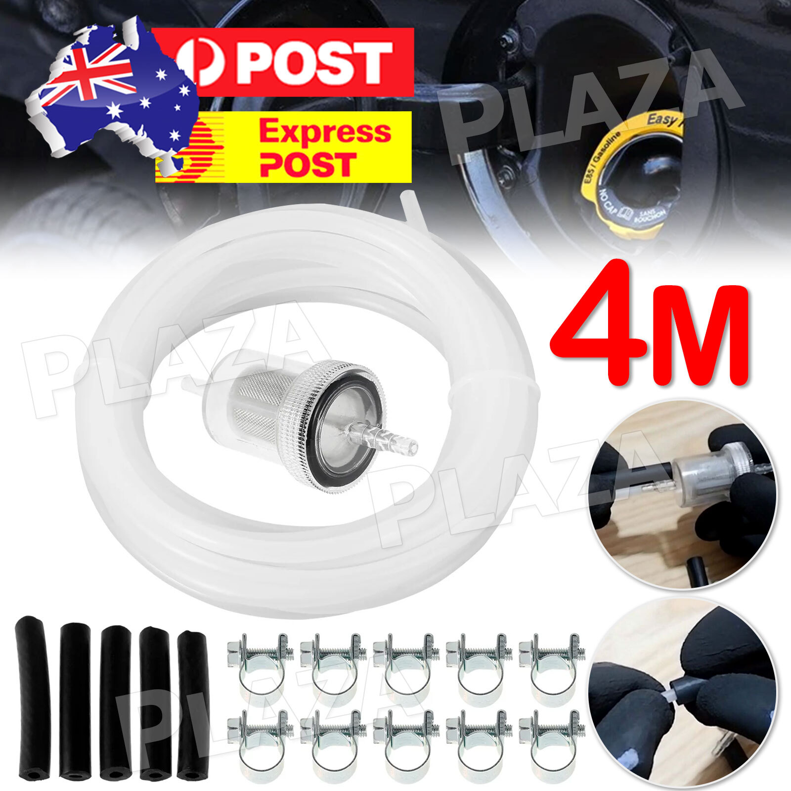 Webasto Eberspacher Diesel Heater Inline Fuel Filter Hose Kit Connectors clips.