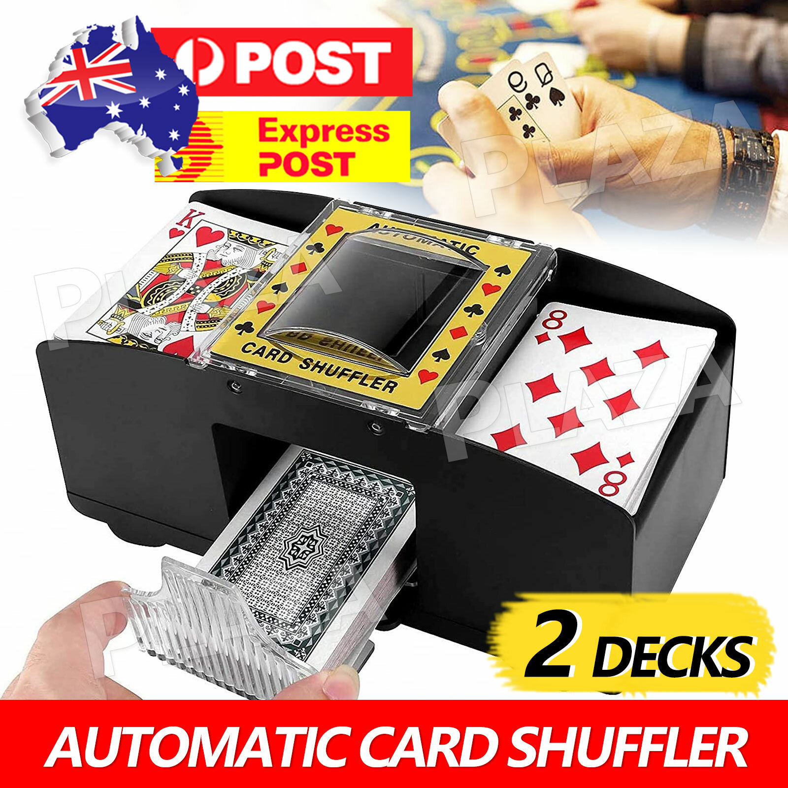 Automatic Card Shuffler Poker Black standard bridge Playing Cards one-button