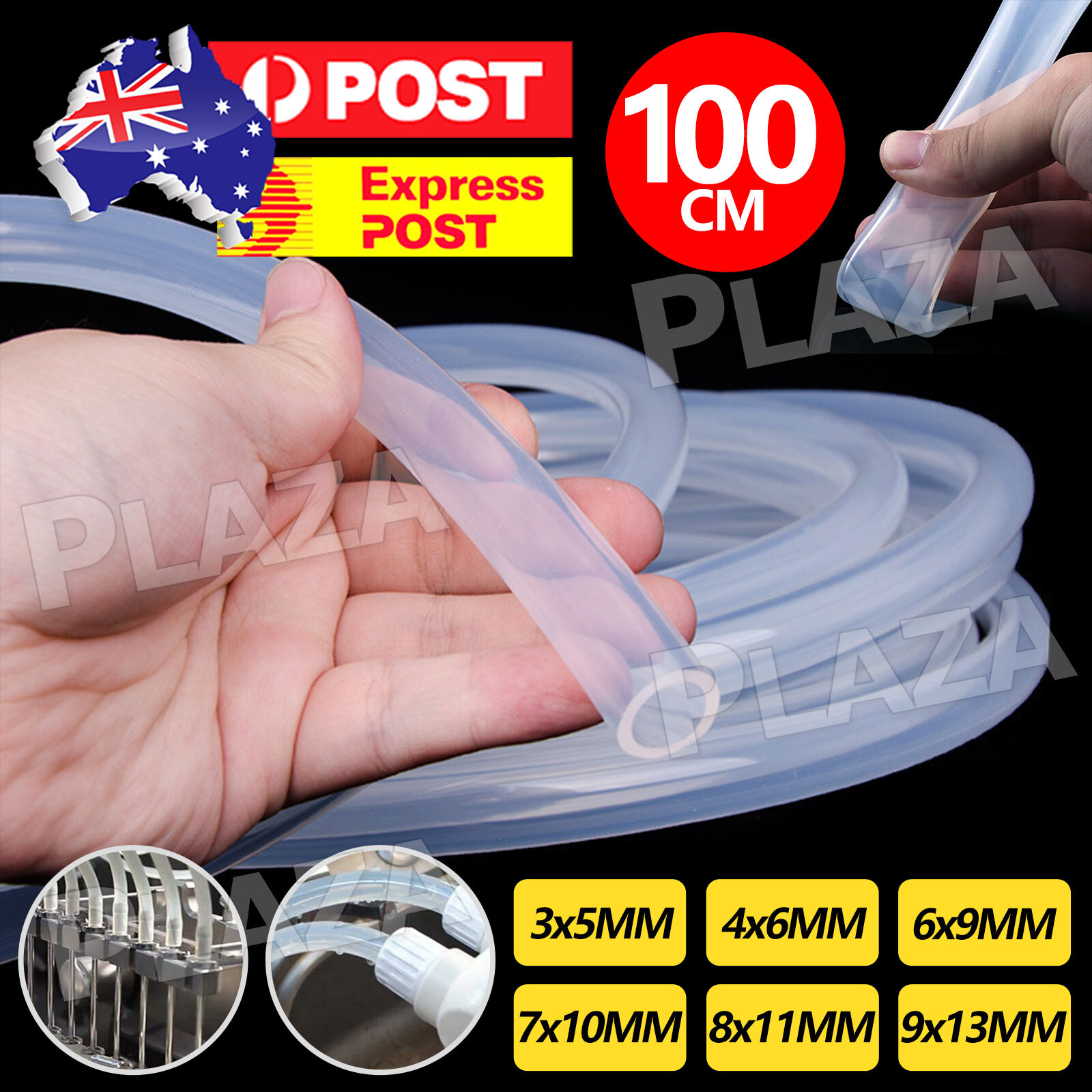 Food Grade Silicone Tube Hose 3x5MM 100CM Transparent Beer Beverage Soft Rubber