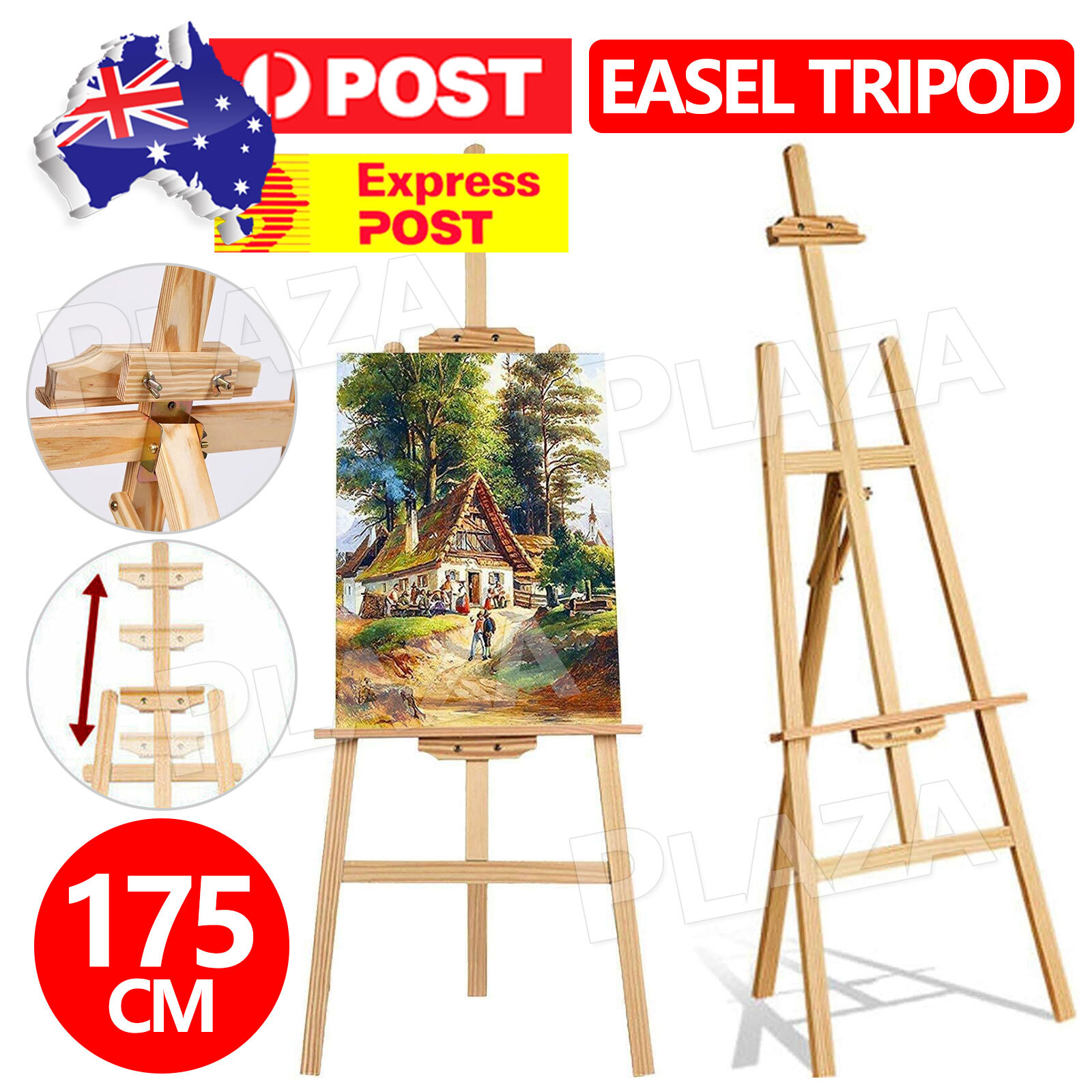 Artiss Display Artist Easel 175cm Solid Pine Adjustable Tripod Painting Wedding
