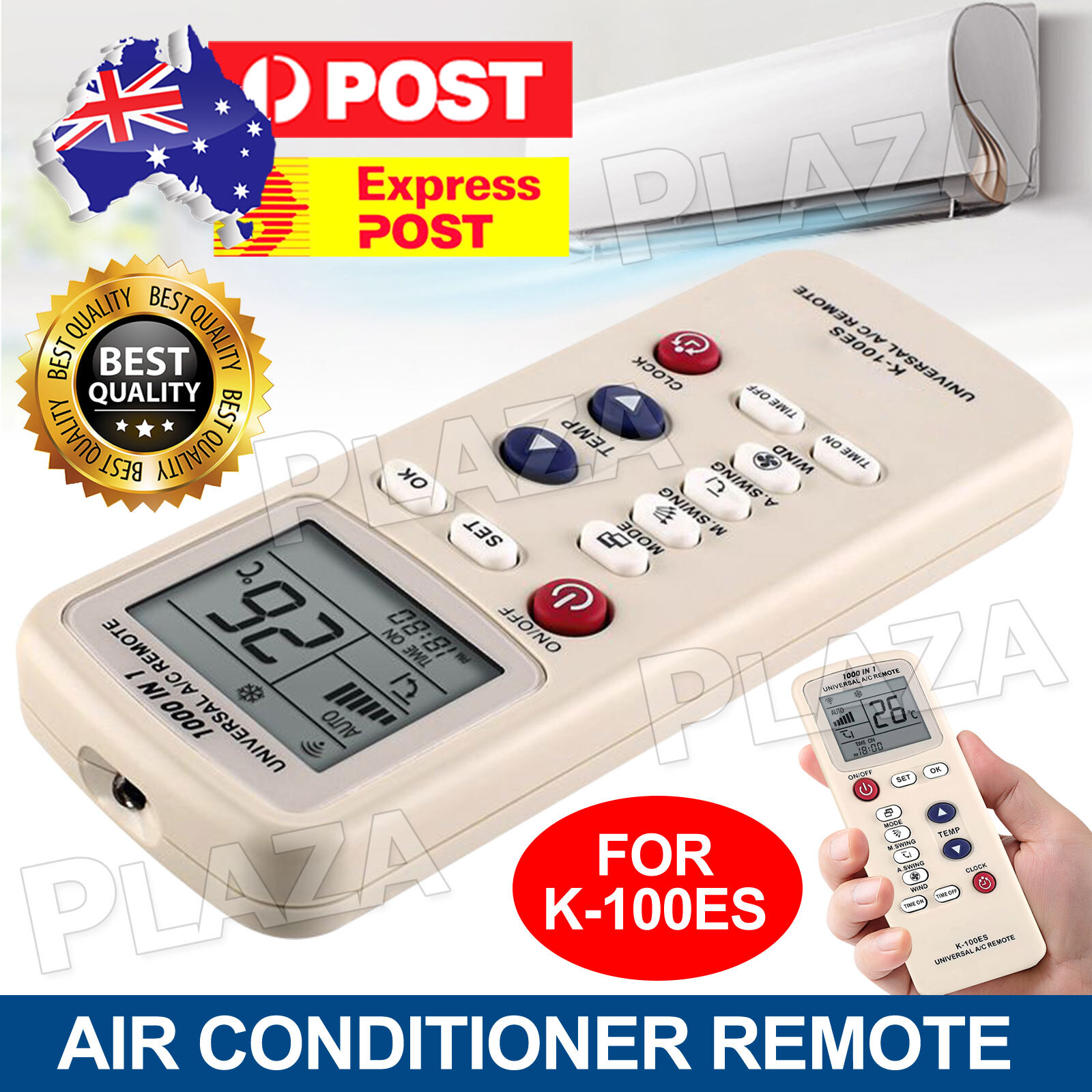 Linsong K-100ES Universal Air Conditioner Remote Control 1000 in 1 LCD Wireless