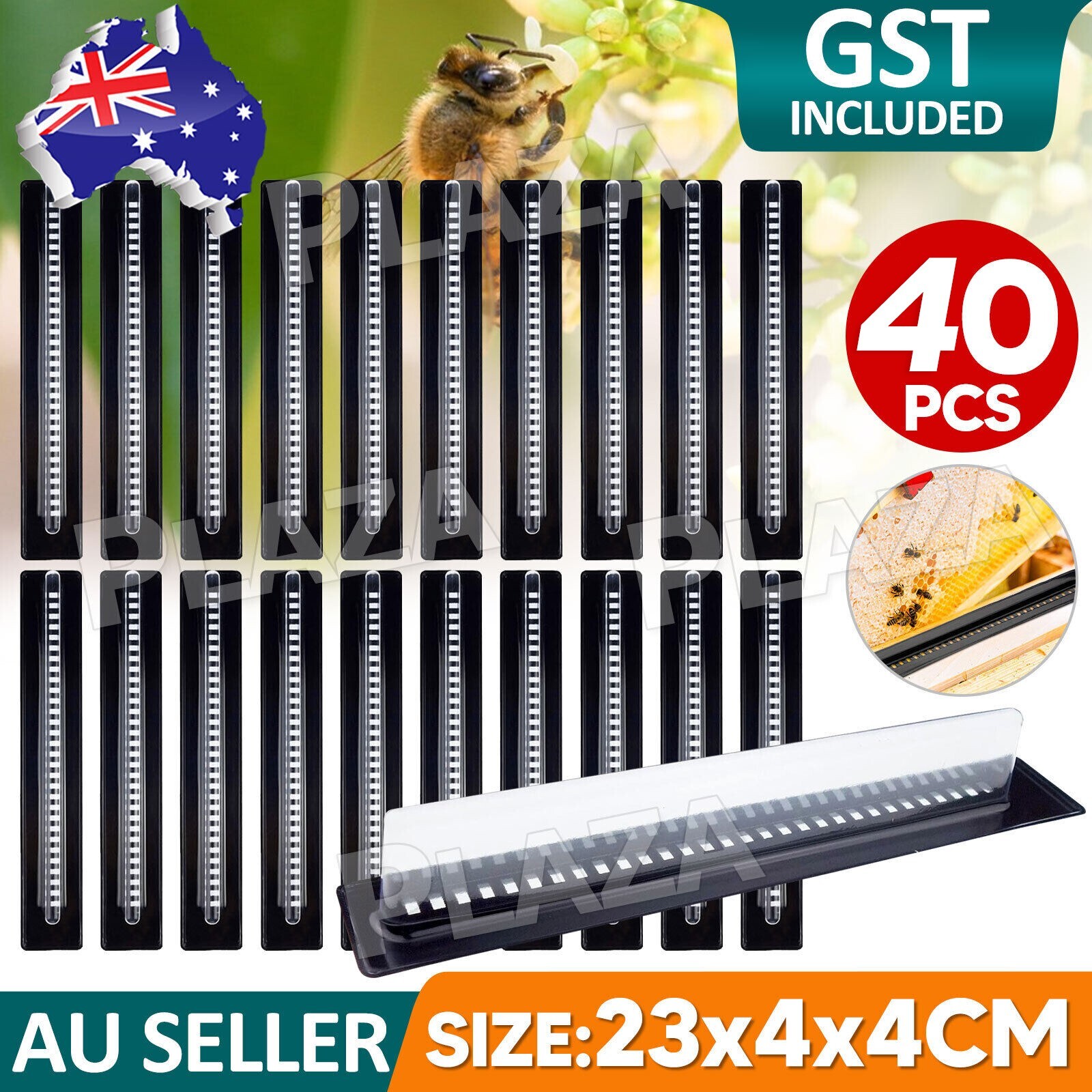 40PCS Black Plastic BeeHive Mite Beetle Trap Beekeeping Equipment Tools 20 AU
