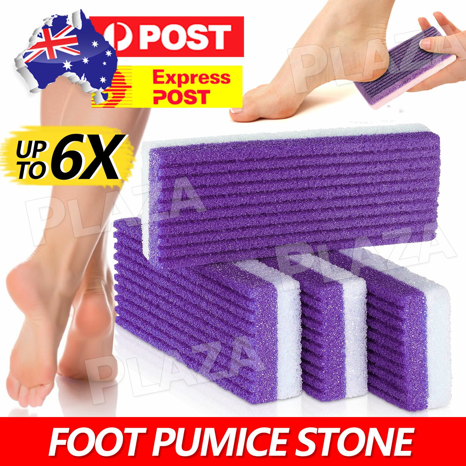 2PCS Purple Pumice Stone Foot File Callus Remover Pedicure Scrubber 13 2.5CM