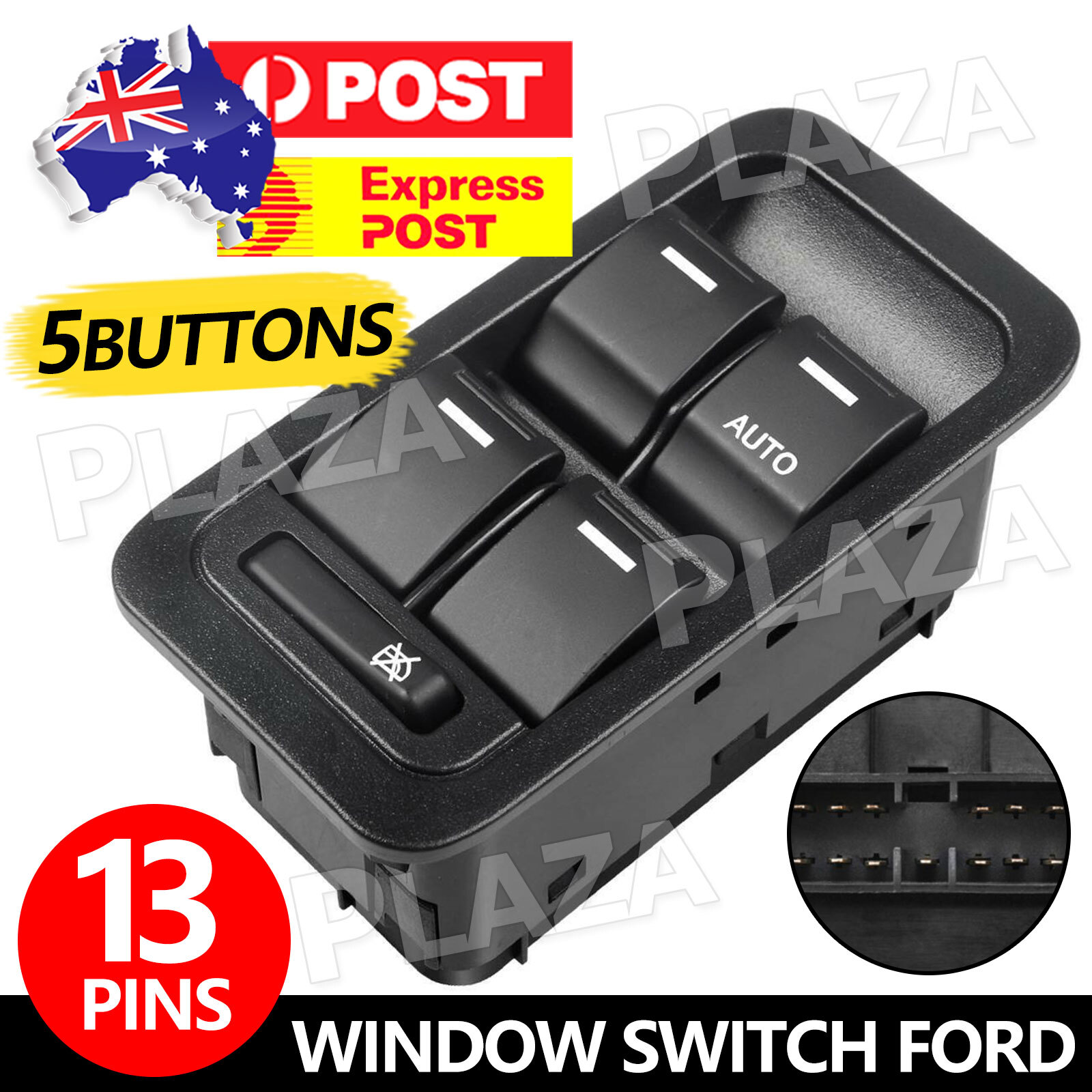 Ford Territory Master Window Switch SX SY 2004-2014 13 Pins White Illumination