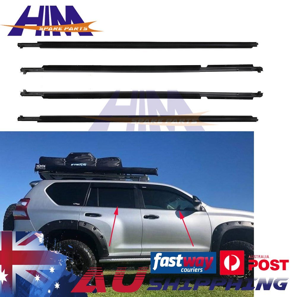 HKI Outer Door Window Rubber Seal Black FOR TOYOTA Landcruiser PRADO 150 Series