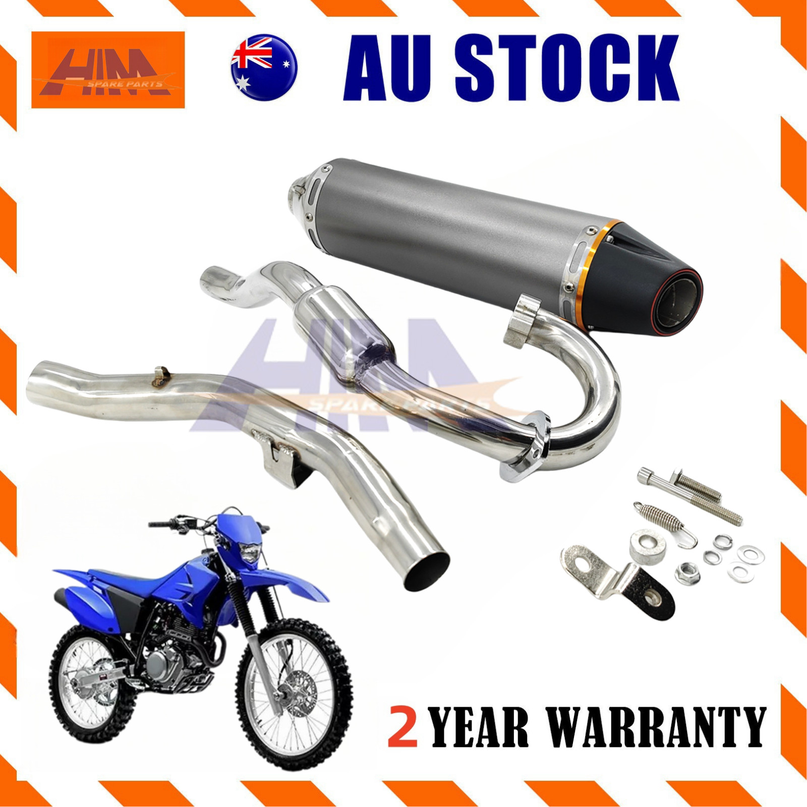 HKI Full Exhaust Muffler Pipe System For Yamaha TTR230 TTR 230 2005-2016 Round