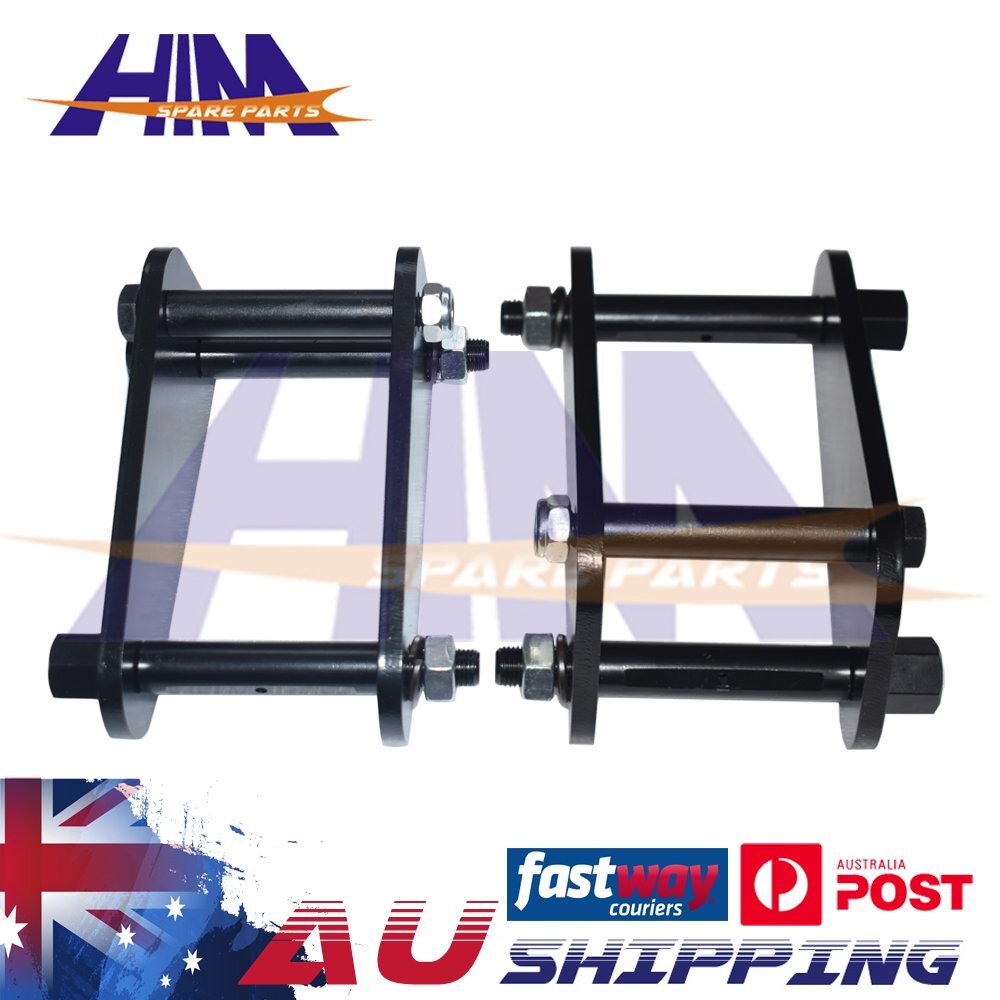 HIM 50347 Extended Greasable Shackles 50mm 2 Toyota Landcruiser 40 60 73 75