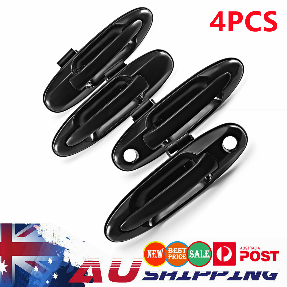 HIM 4PCS FRONT REAR Door Handle Set Toyota Landcruiser 100 Series 98 07 Black