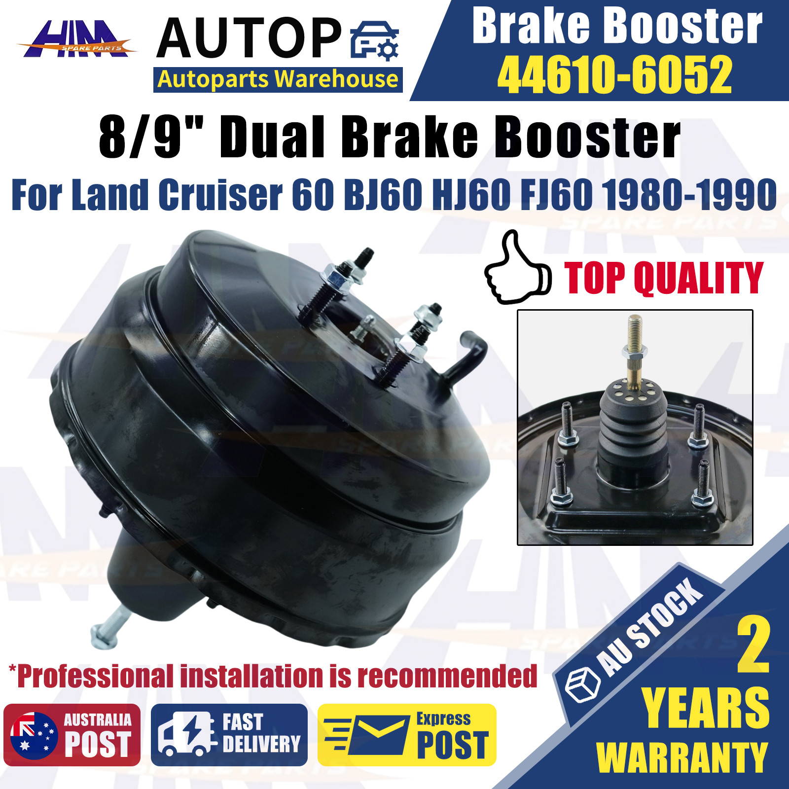 HIM Brake Booster Dual 44610-60520 8/9 LandCruiser 60 BJ60 FJ60 HJ60 1980-1990