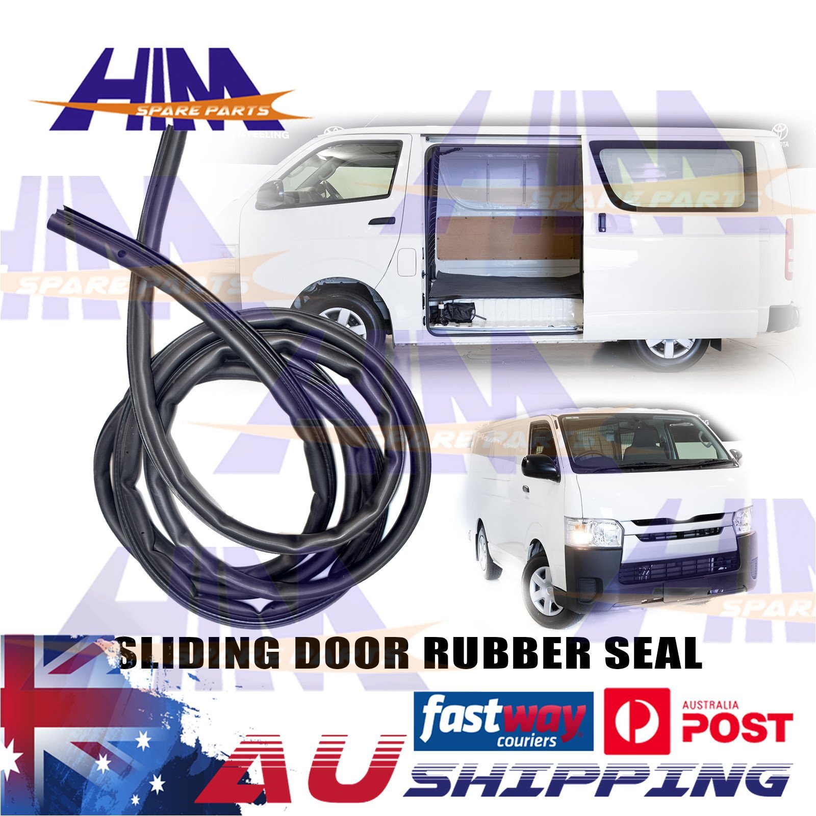 HKI Sliding Door Rubber Seal Left Hand Toyota Hiace Low Roof 4.9m KDH201R OE