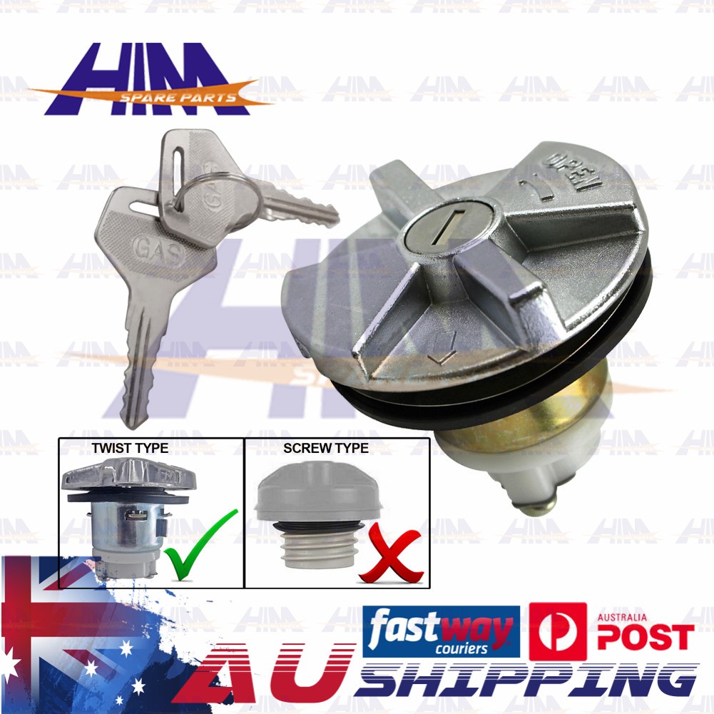 HIM Locking Fuel Tank Cap HIMJ101627ZAWB Toyota Hilux Diesel Twist Type 2 Keys