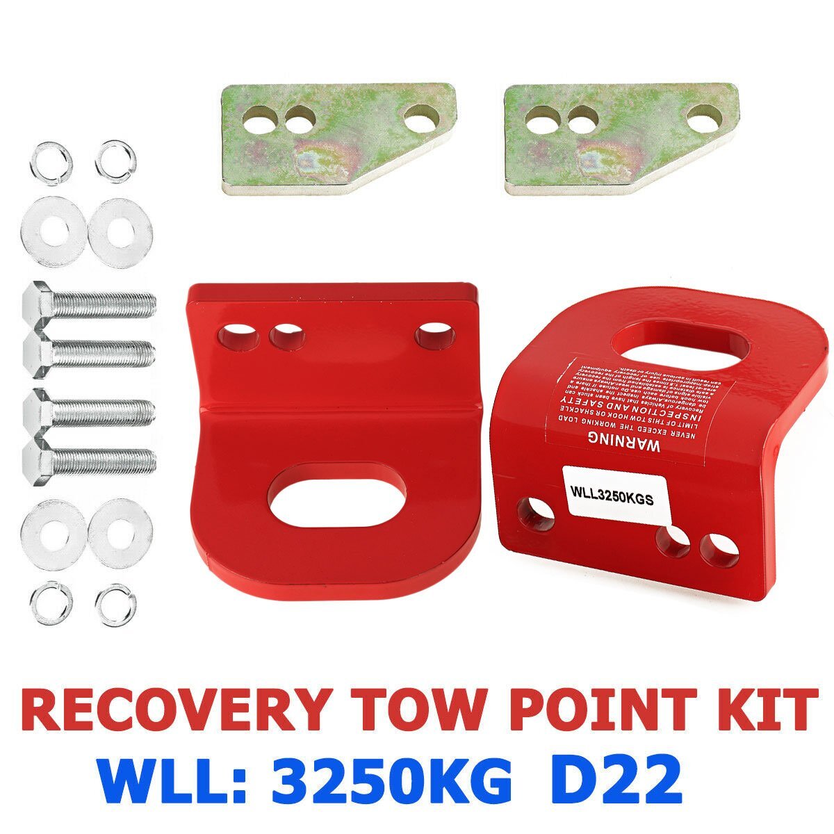 HIM Recovery Tow Point 50J116-2 Heavy Duty 3250KG Nissan Navara D22 Front Pair