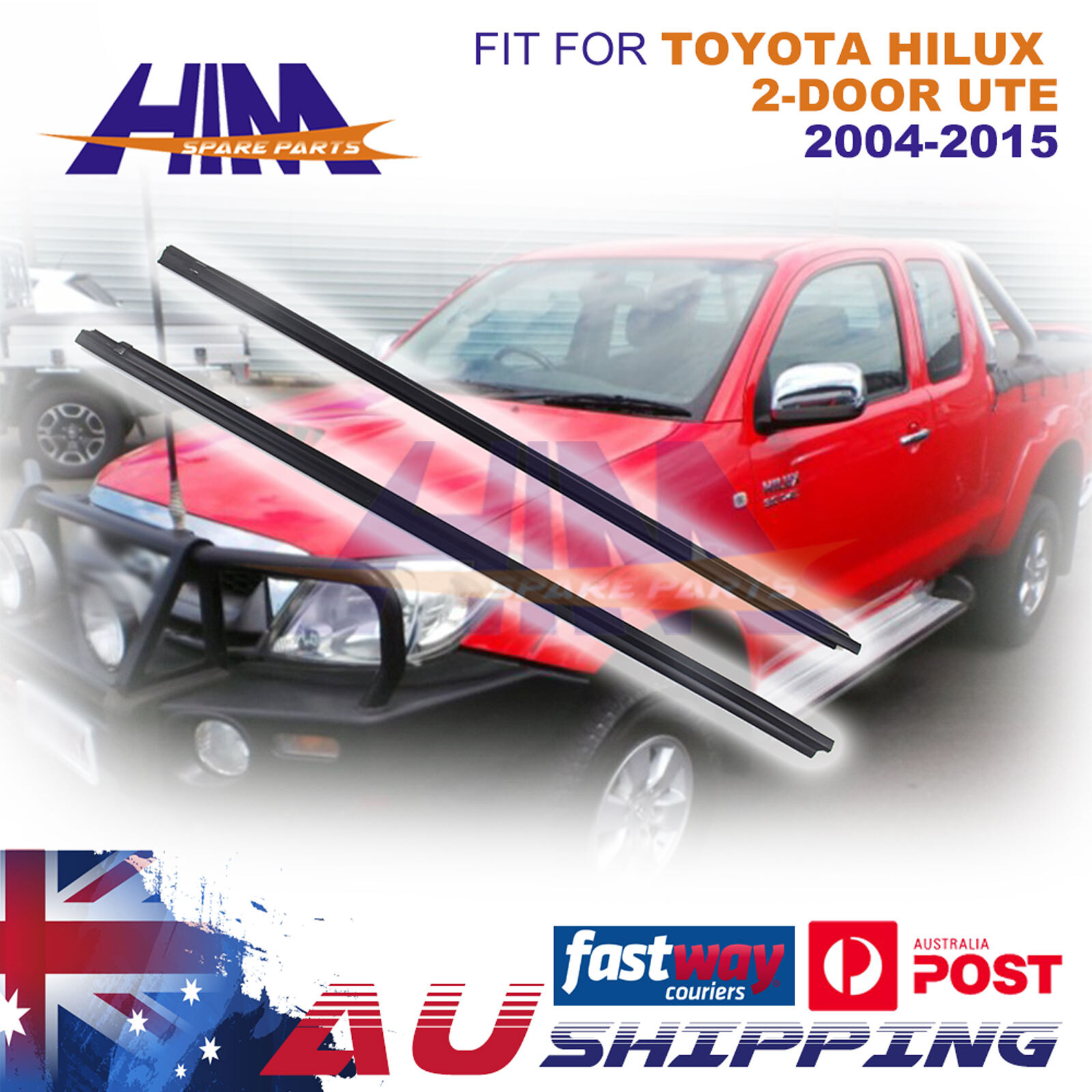 HKI Front Door Belt Weatherstrip Seal 68162-0K020 Toyota Hilux Vigo KUN16 KUN26