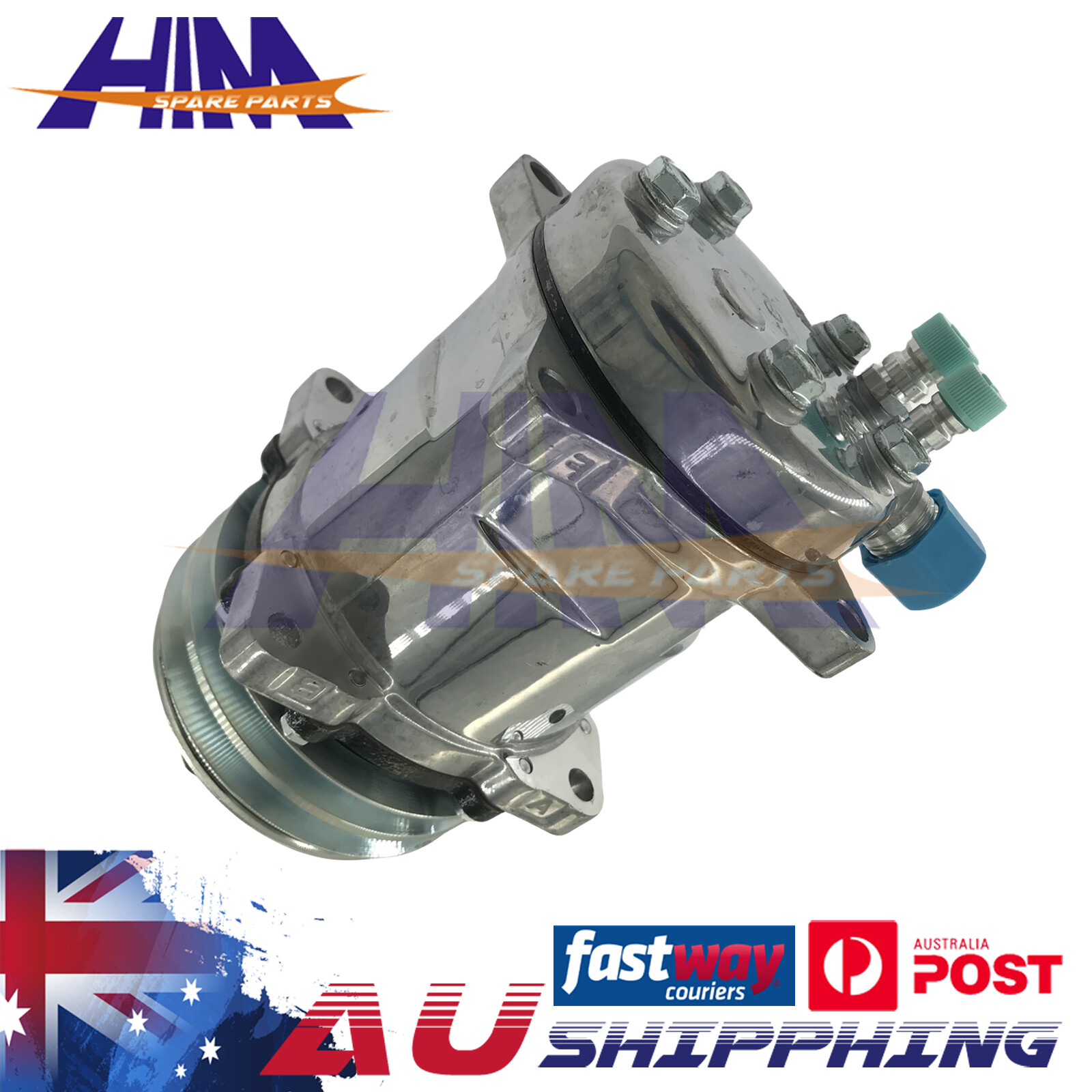 HKI A/C Compressor HC5001C Sanden 508 12V V-Belt Pulley Chevy/GM/Ford/Muscle