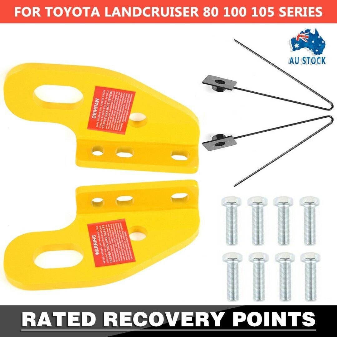 HIM 50J79-1 Rated Recovery Tow Points Pair Toyota Landcruiser 80 100 105 Series