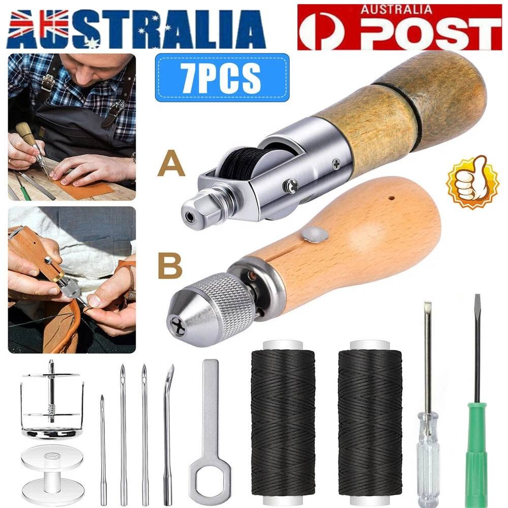 Speedy Stitcher Sewing Awl Tool Leather Canvas Sail Heavy Repair Waxed Thread