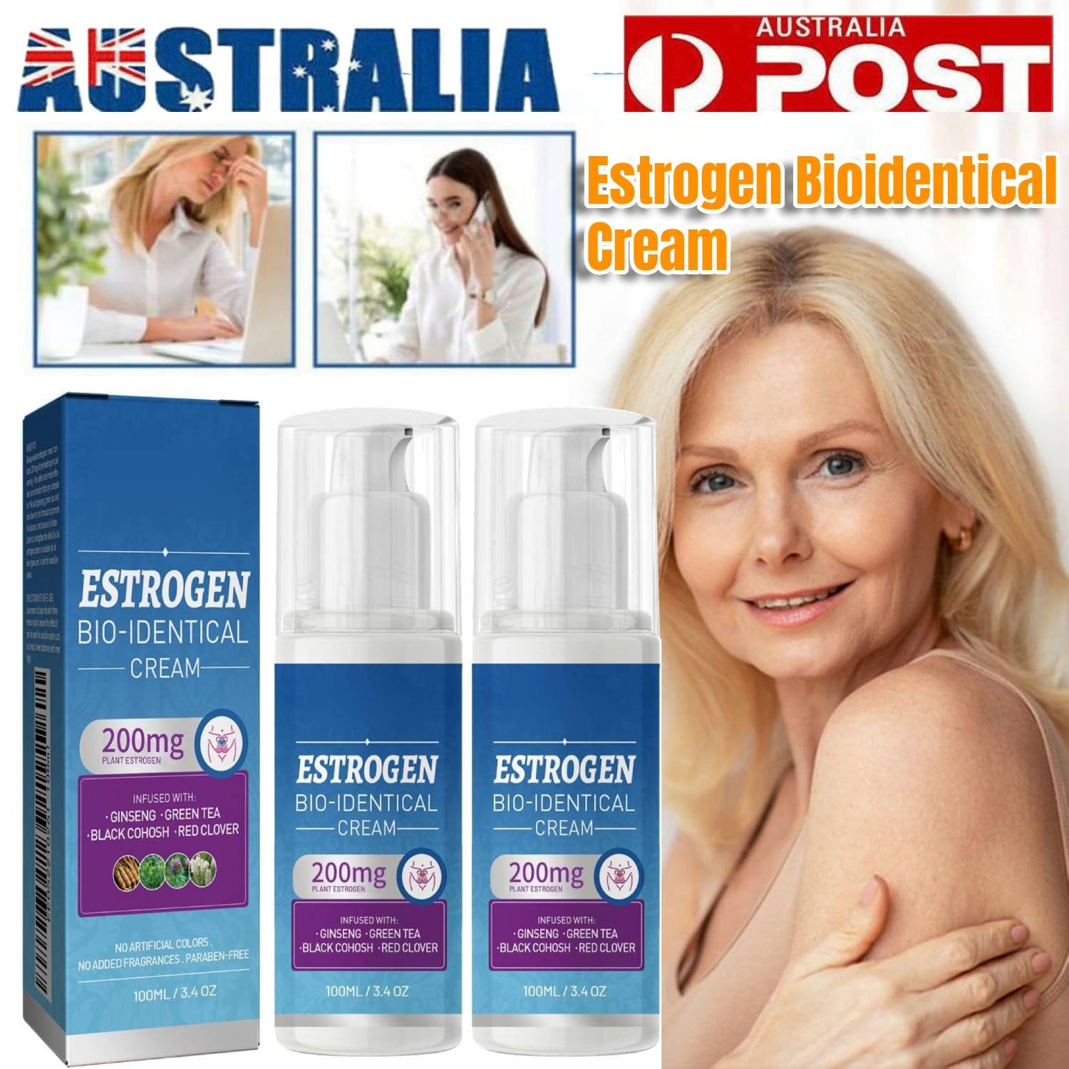 Menopausal Estrogen 100ml Natural Bioidentical Hormone Balance Menopause Relief
