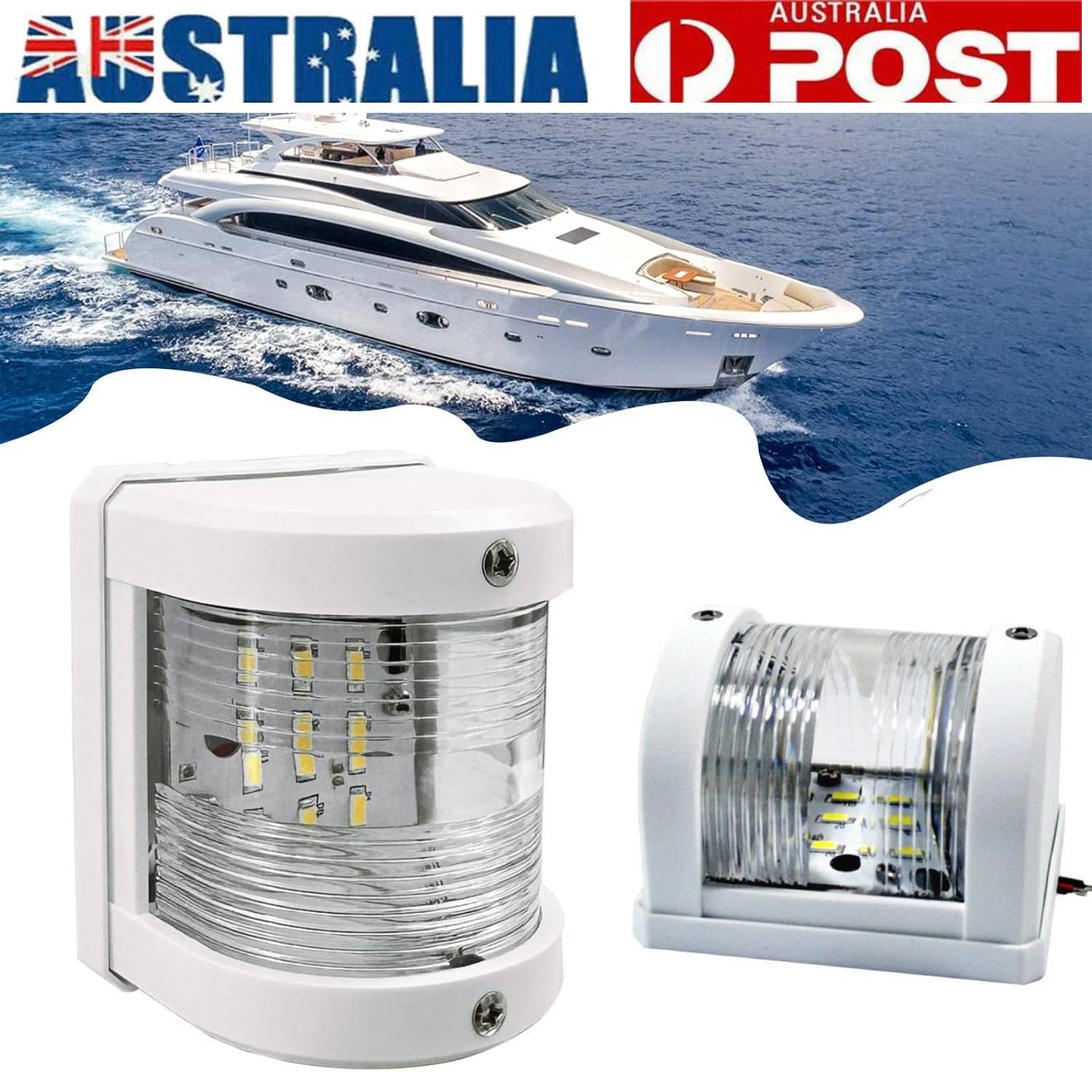 Marine Boat Stern LED Navigation Sailing Lamp 12V Yacht Side Mount IP66 White