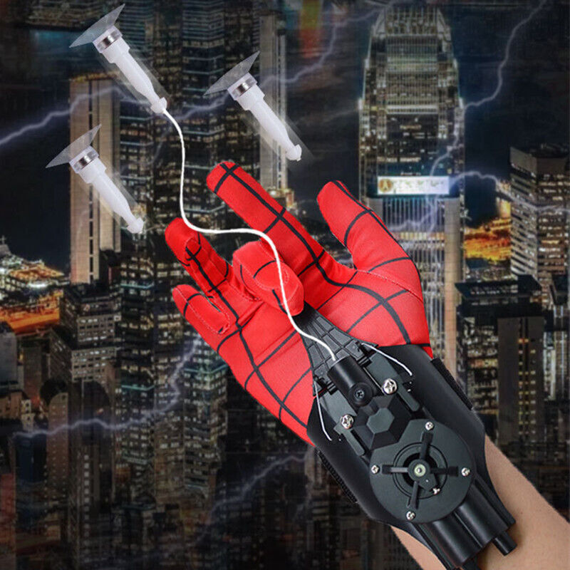 Spider-Man Web Shooter Glove Dart Blaster Launcher Set Black Plastic 17cm Kids