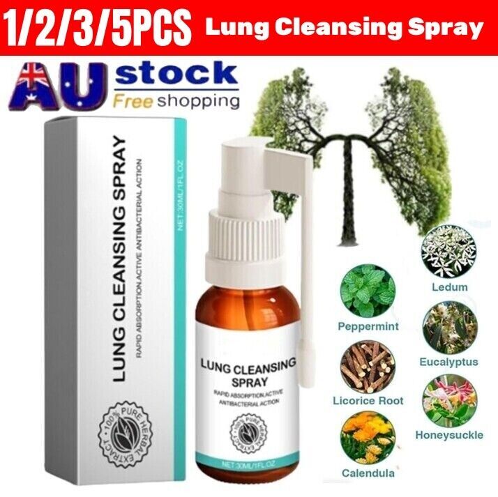 Medilisk Lung Cleansing Spray Herbal Body Care 30ml Eucalyptus Oil Throat Relief