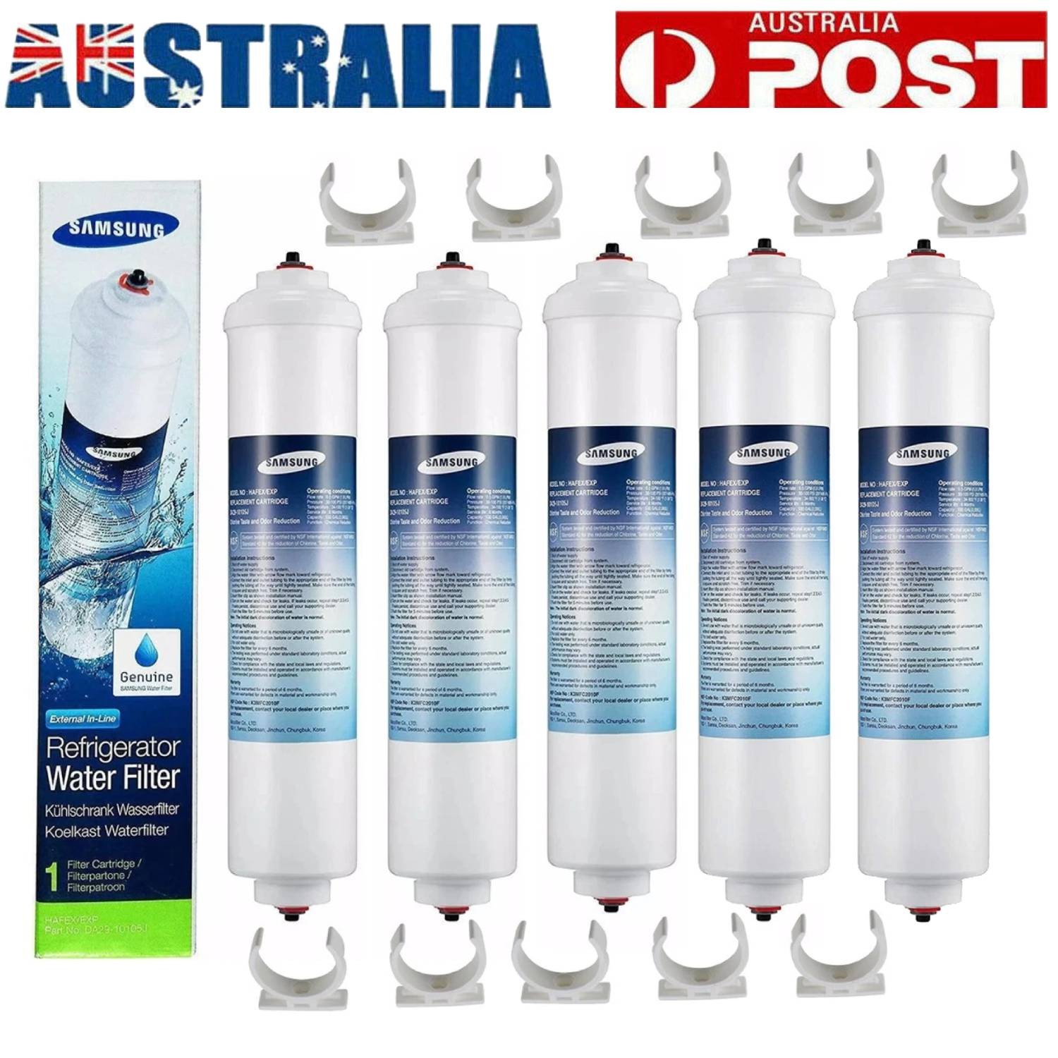 Samsung Refrigerator Water Filter Cartridge DA29-10105J HAFEX/EXP 1PCS 6 Months