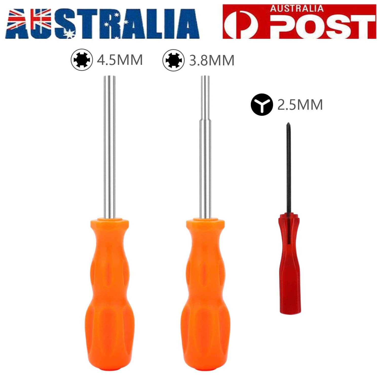 3.8mm & 4.5mm Security Screwdriver 2.5mm Tri-wing Tool NES SNES N64 Game Boy