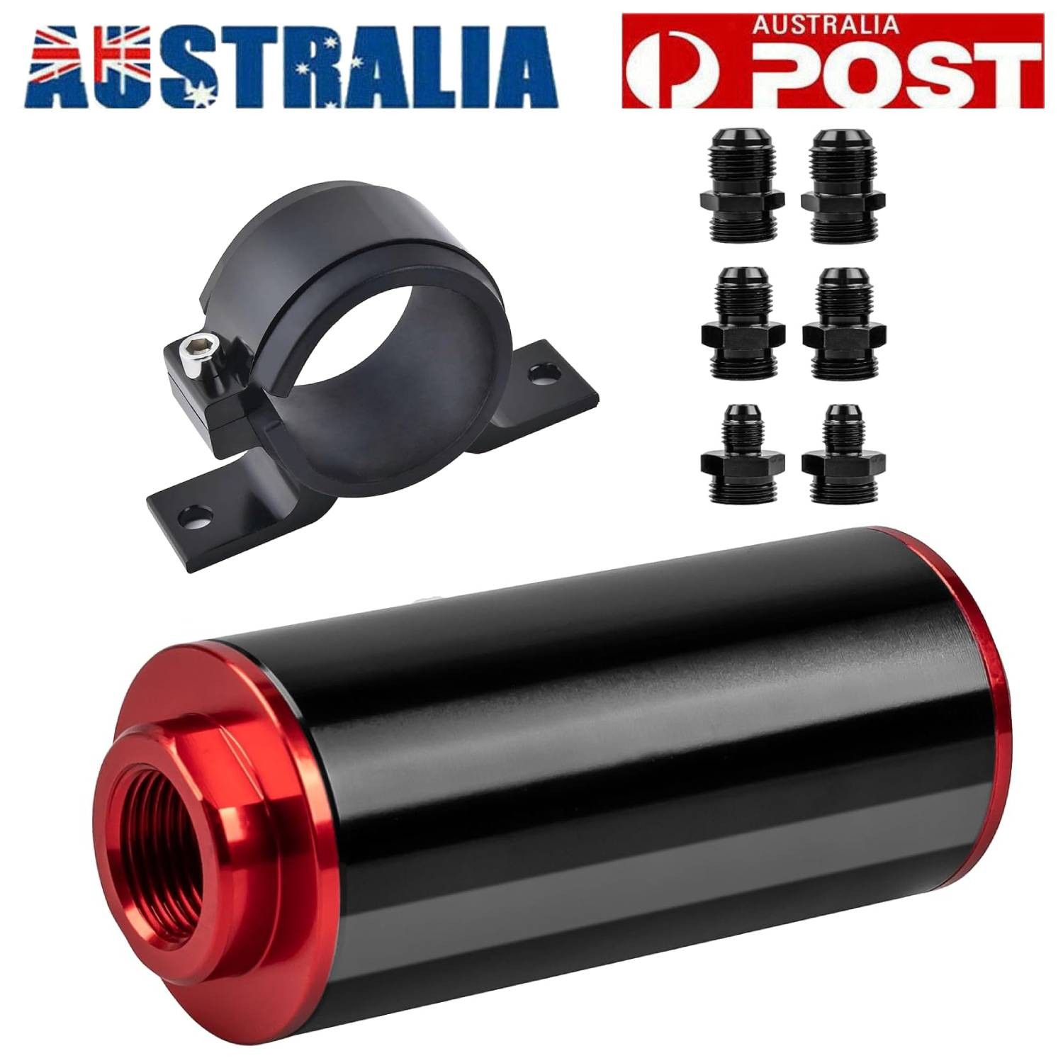 Universal Inline Filter 100 Micron 6AN 8AN 10AN Adapters Mounting Bracket 50mm